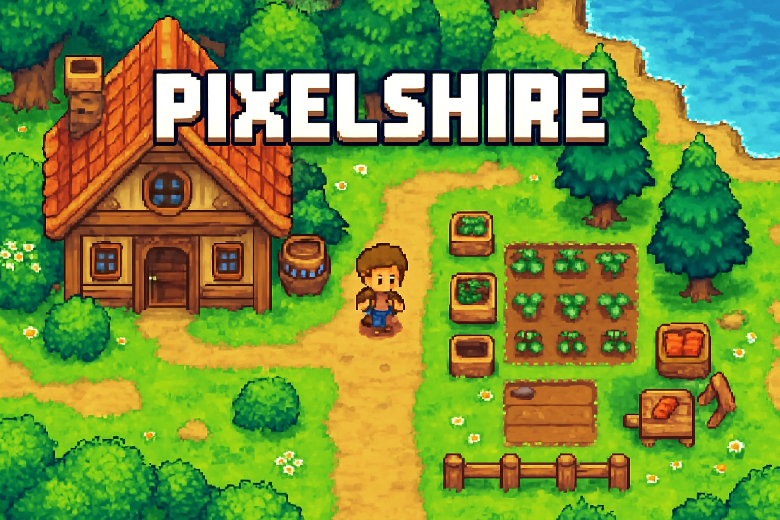 Pixelshire AI pixel art game screenshot