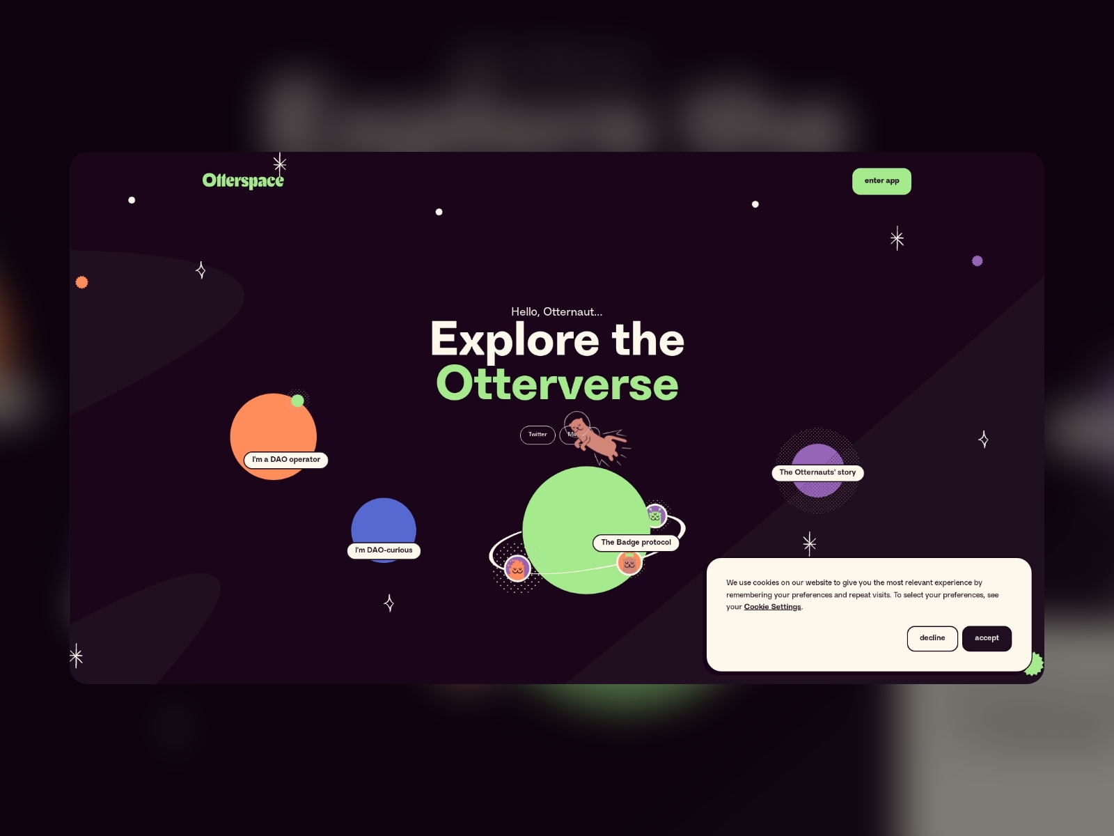 Otterspace DAO badge creation dashboard