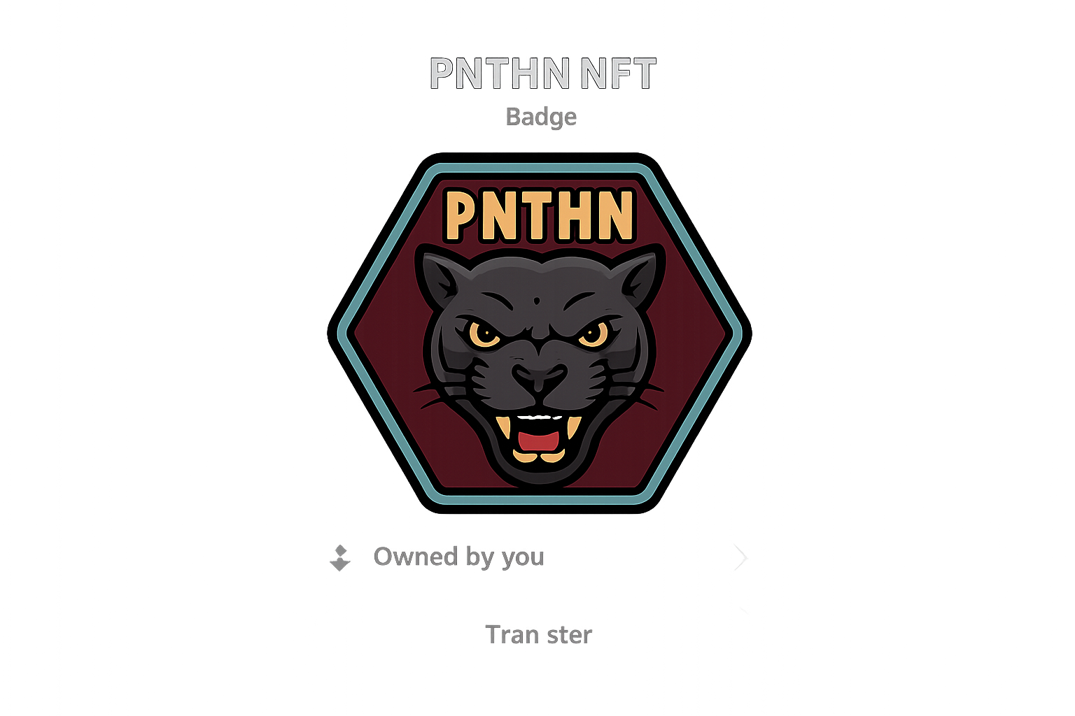 PNTHN NFT badge interface screenshot
