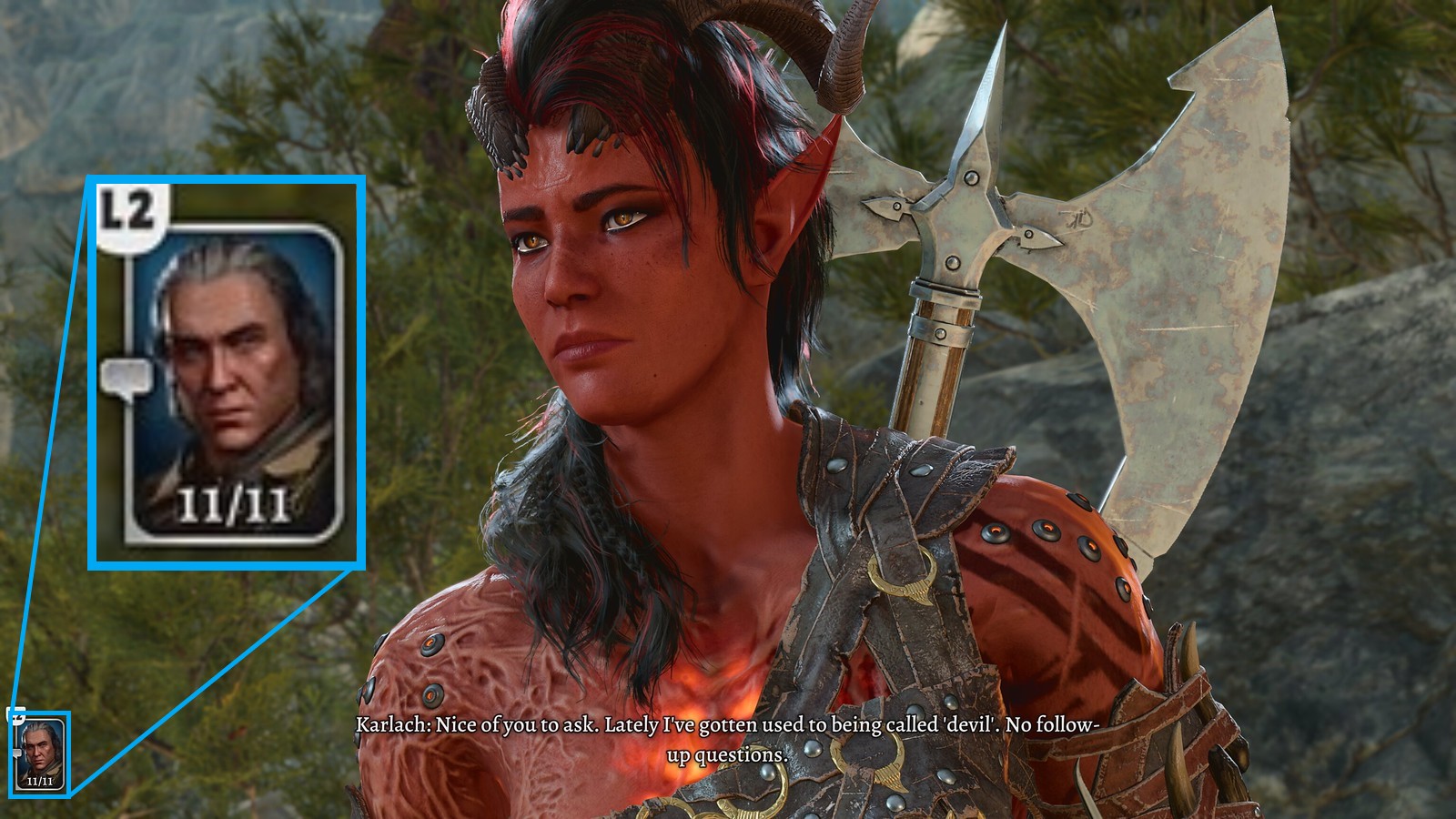 Baldur's Gate 3 Celtic warrior character creation portrait screenshot