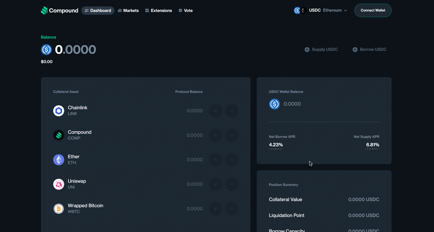 Set Protocol and Aera Finance dashboards