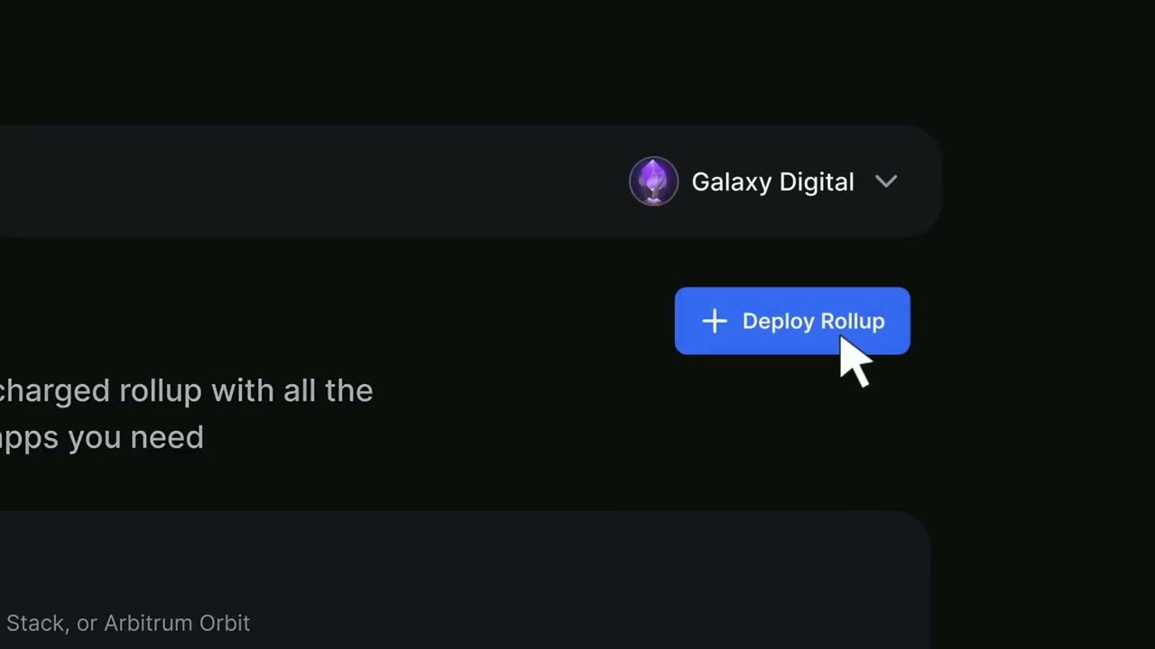Chaindrop rollup deployment dashboard screenshot