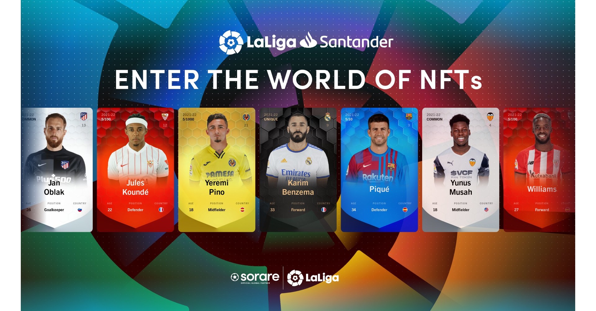 Sorare NFT sports player cards