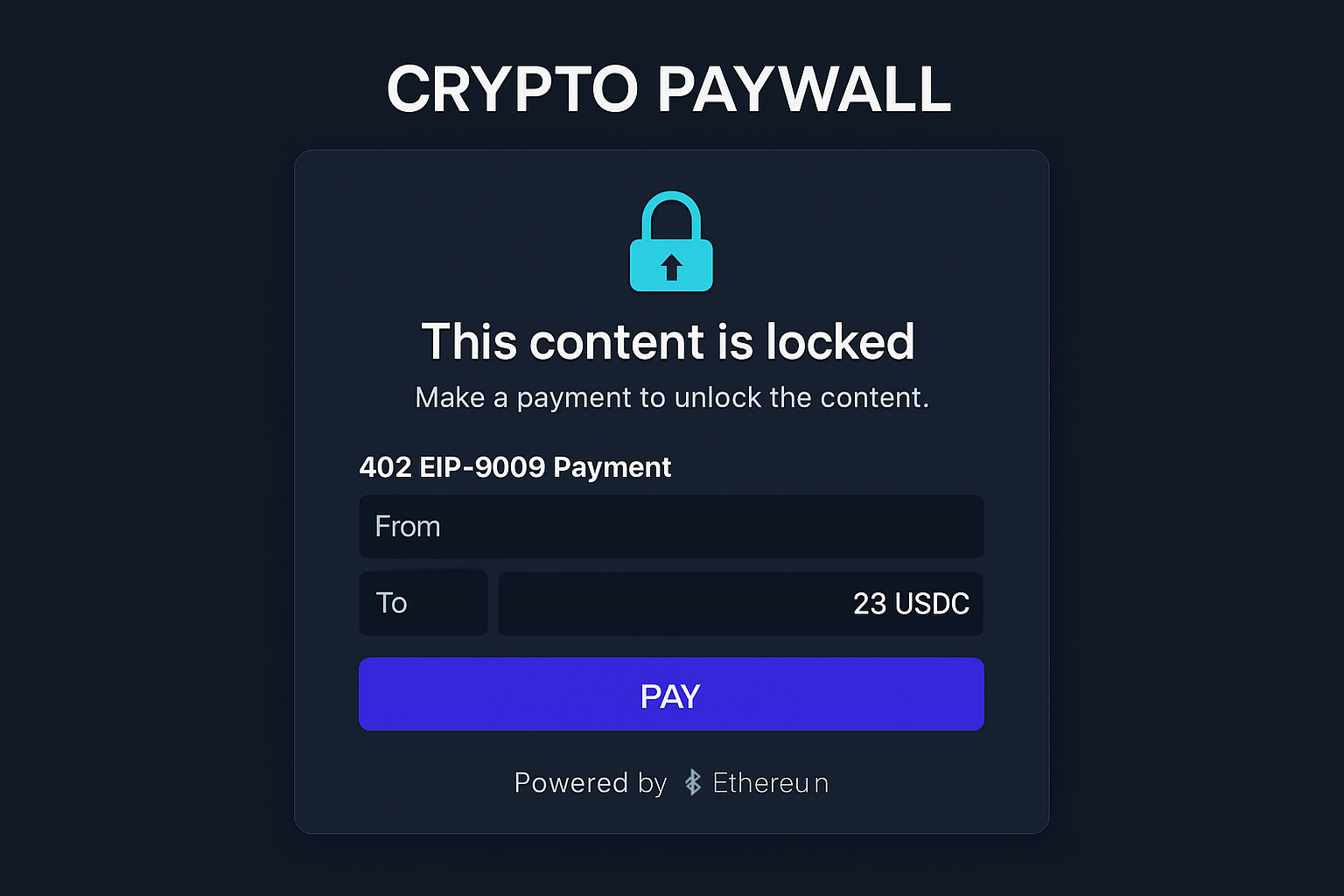 crypto paywall x402 EIP-3009 web app