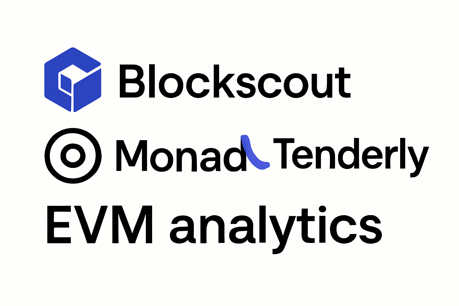 Blockscout Tenderly Monad EVM analytics