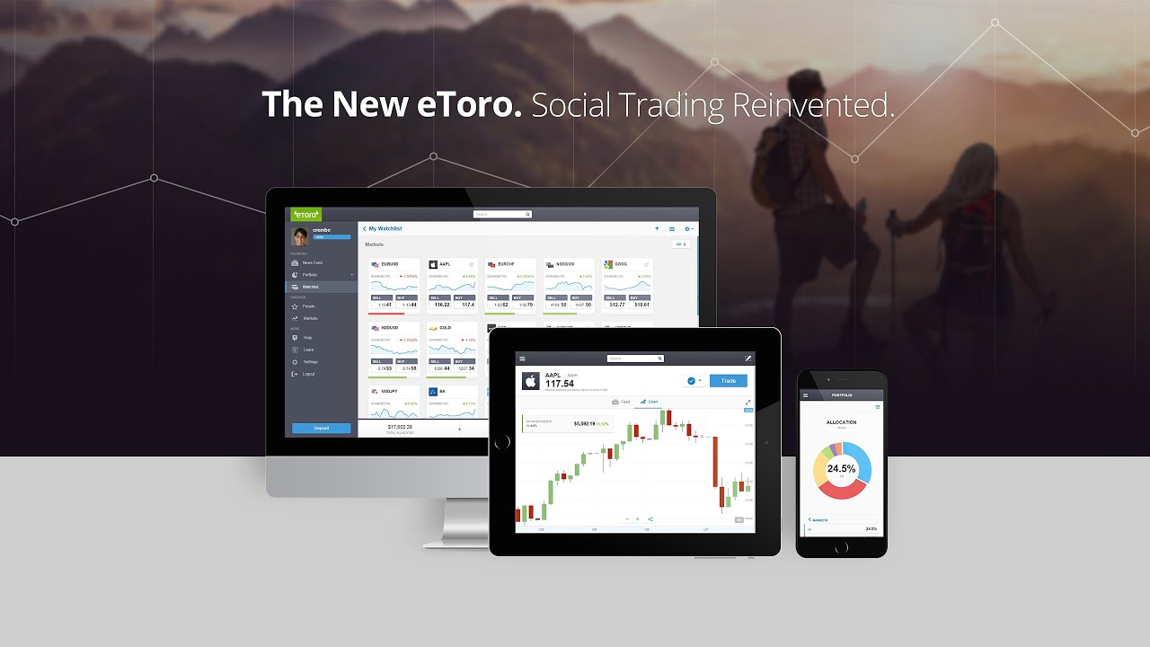 eToro tokenized stocks trading dashboard