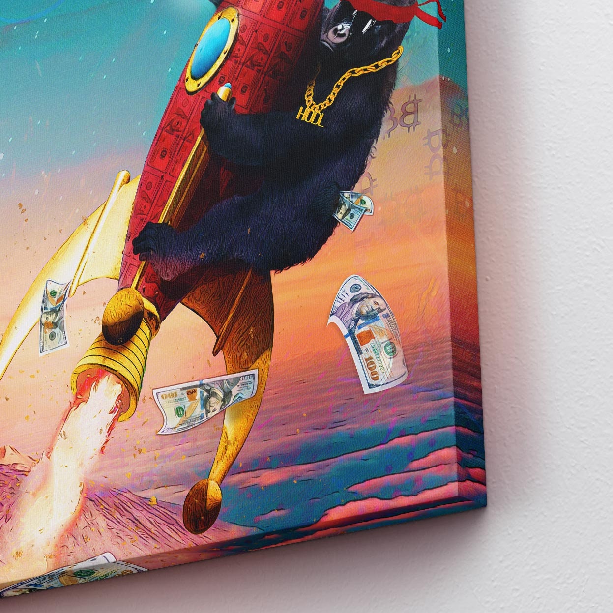 Bitcoin HODL meme illustration