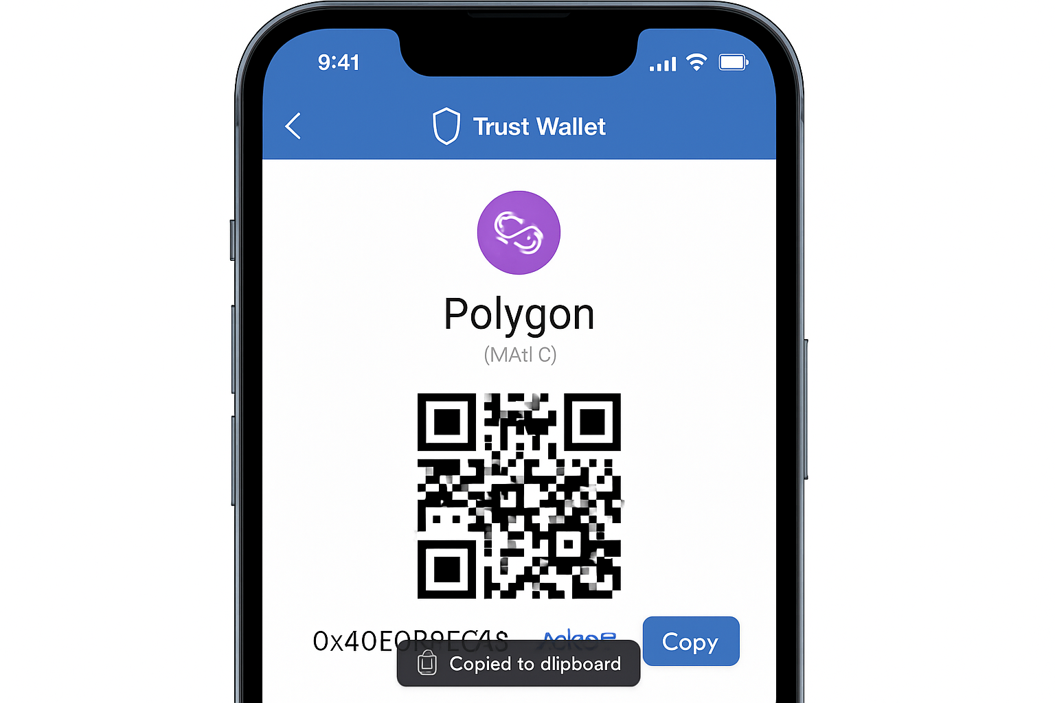 Trust Wallet copy Polygon address