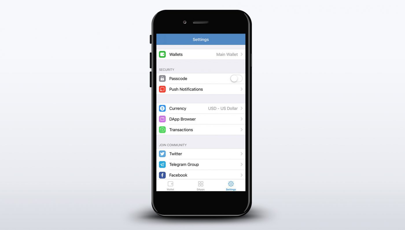 Trust Wallet security settings