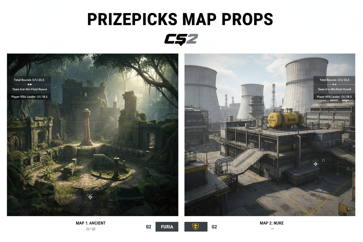 CS2 PrizePicks map props Ancient Nuke
