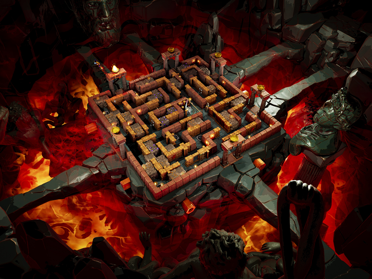 MUD Labyrinth maze roguelite art