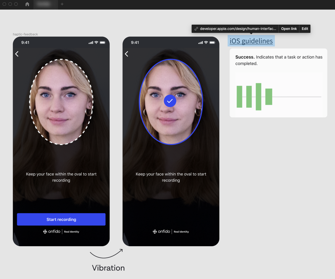 Onfido identity verification interface