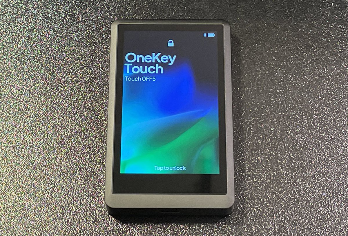 OneKey hardware wallet touchscreen