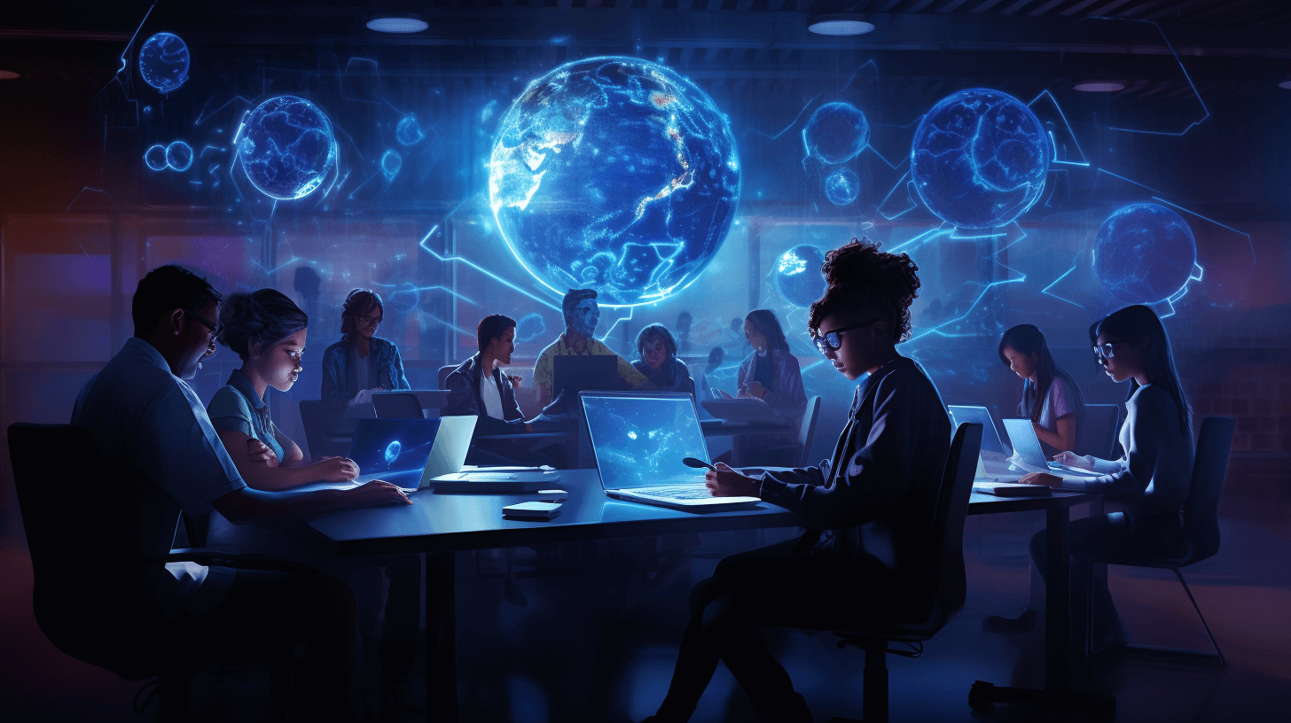 AI agents collaborating and competing in digital arena