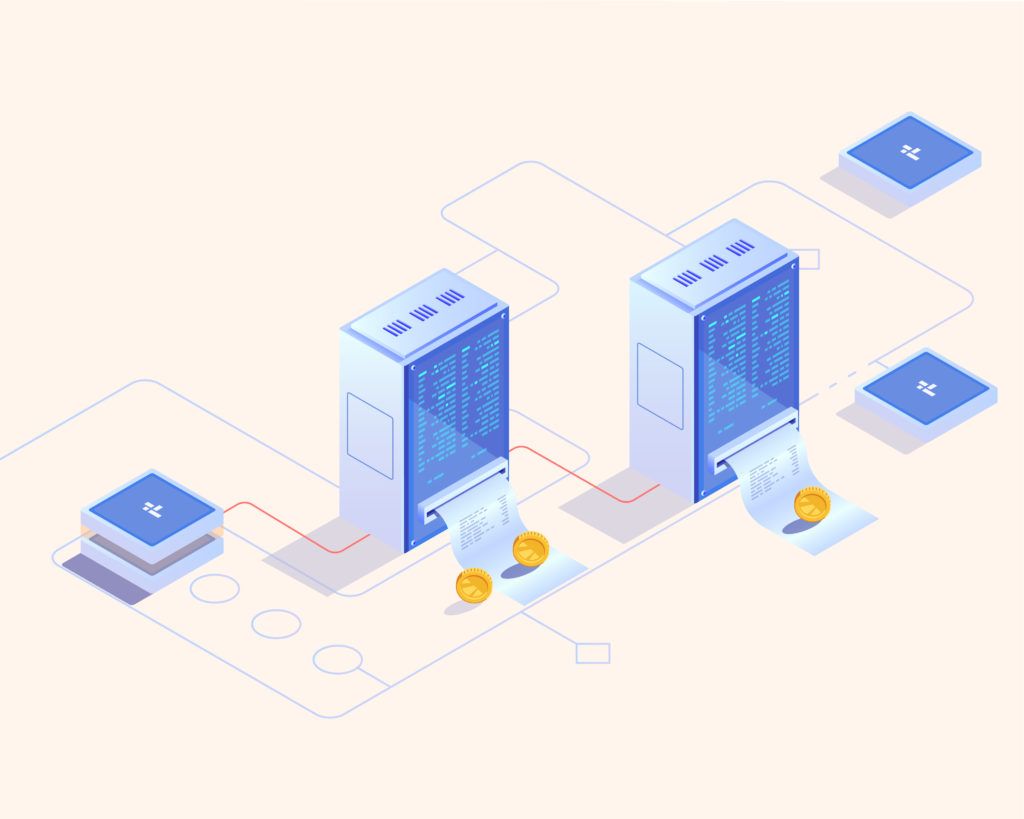 blockchain smart contract automation illustration