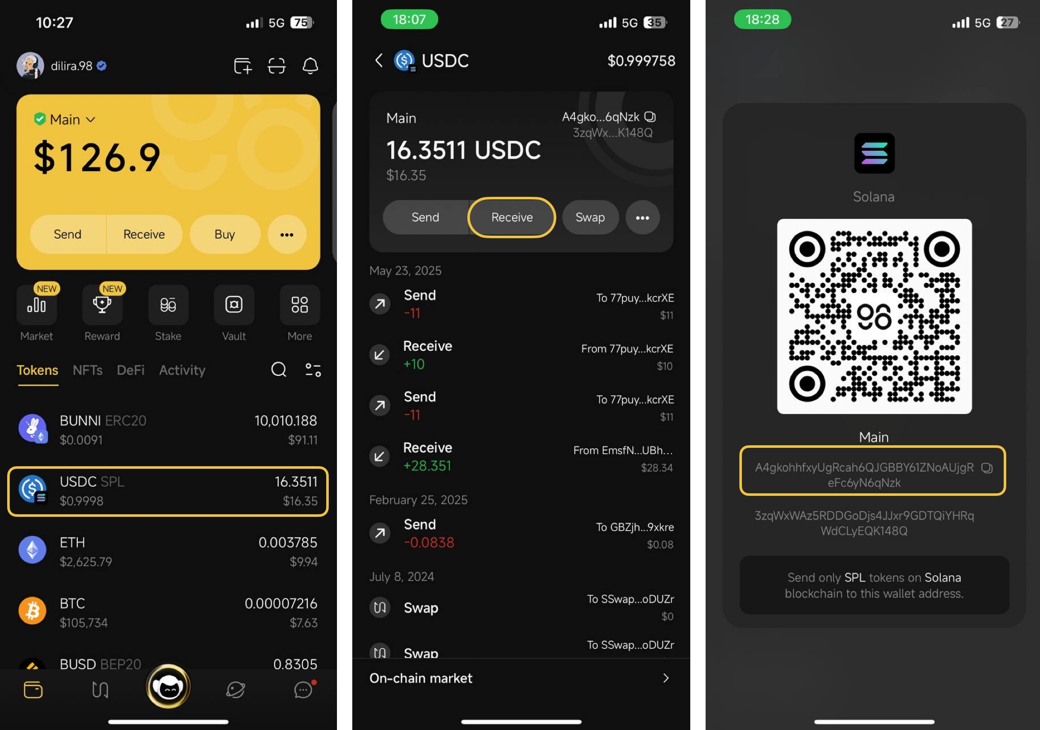 one-click deposit crypto wallet