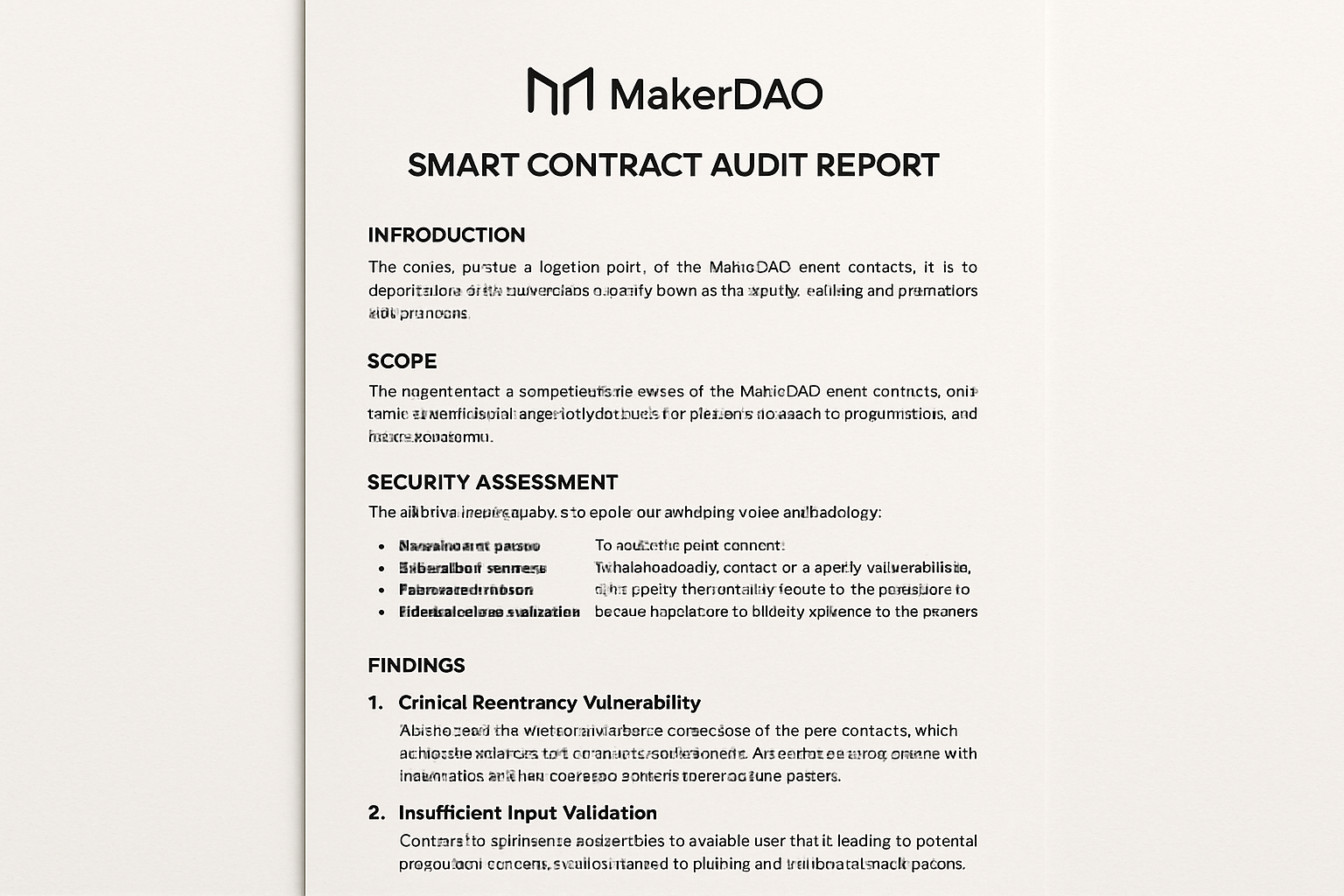MakerDAO smart contract audit report