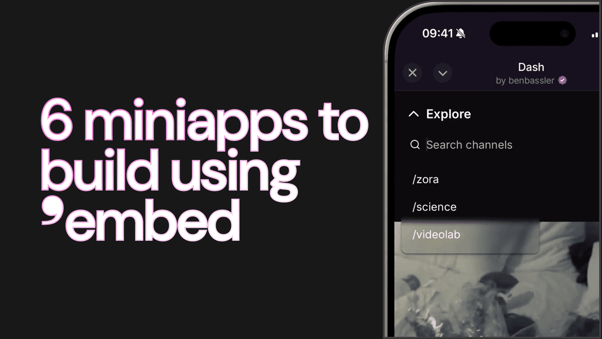 Farcaster mini-app embedded in social feed