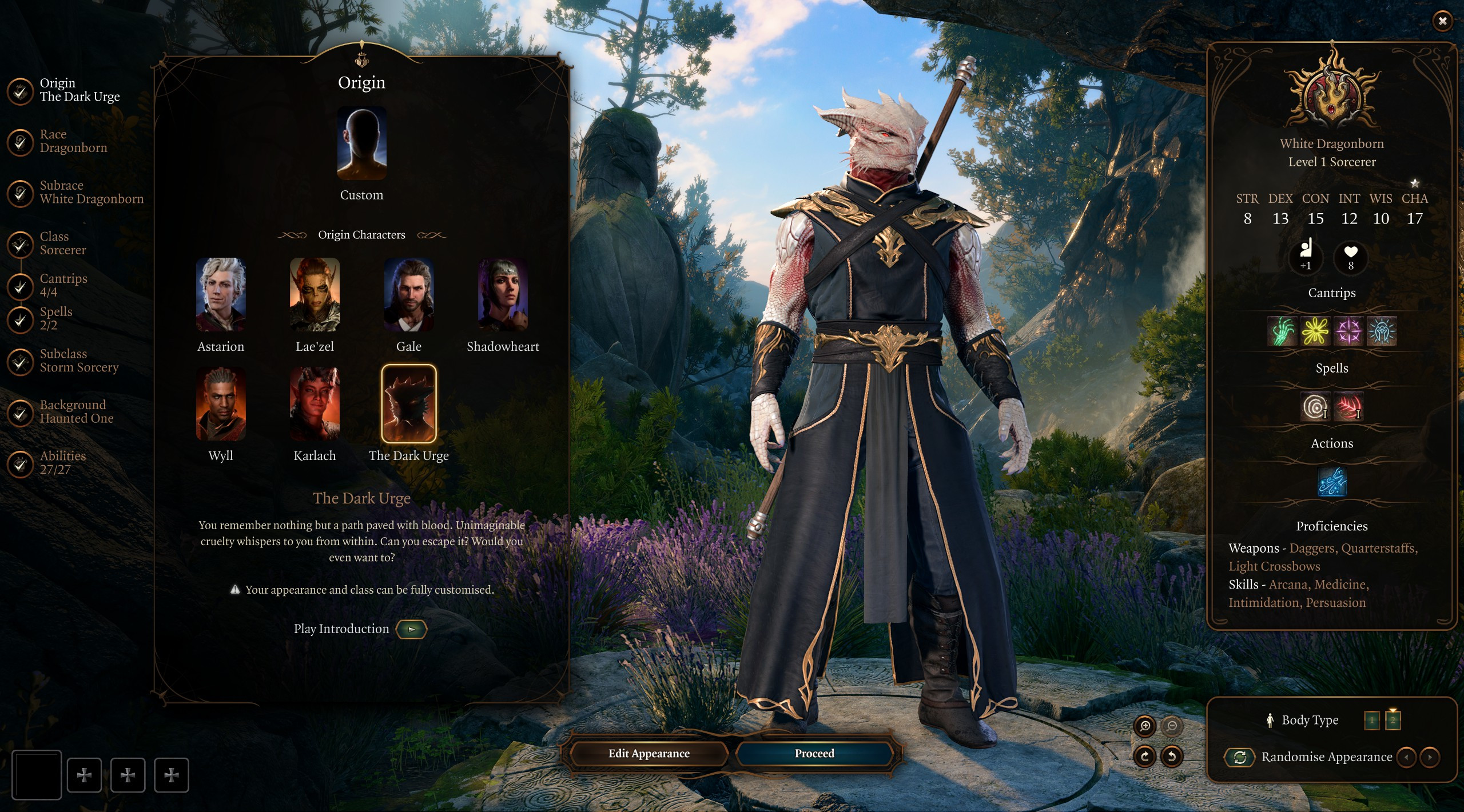 Baldur's Gate 3 character selection