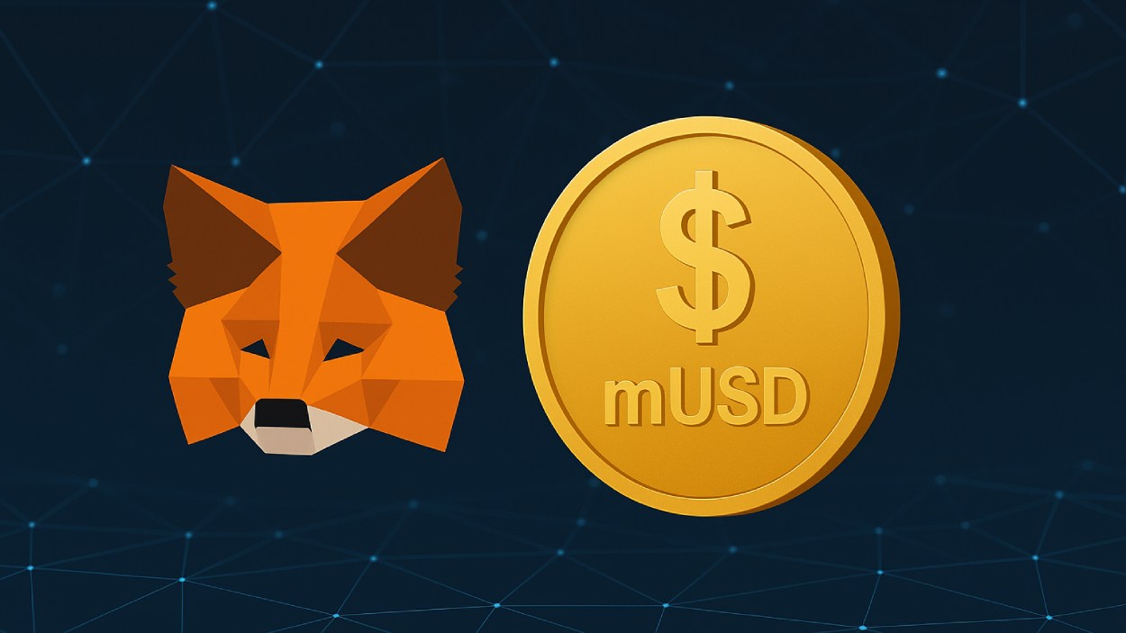 MetaMask mUSD stablecoin logo or MetaMask wallet with mUSD feature