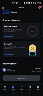 Coinbase recurring buys interface
