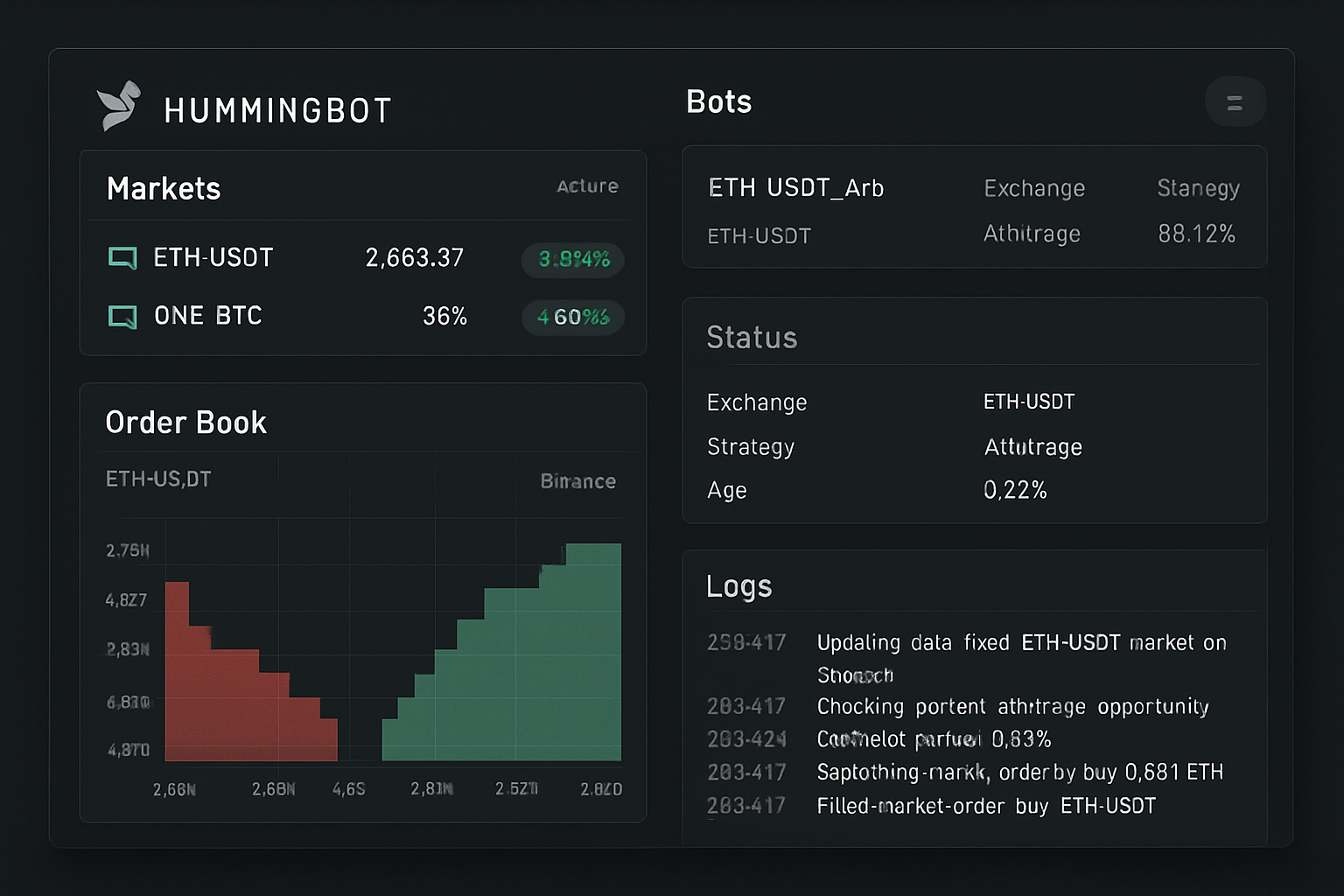 hummingbot trading bot interface