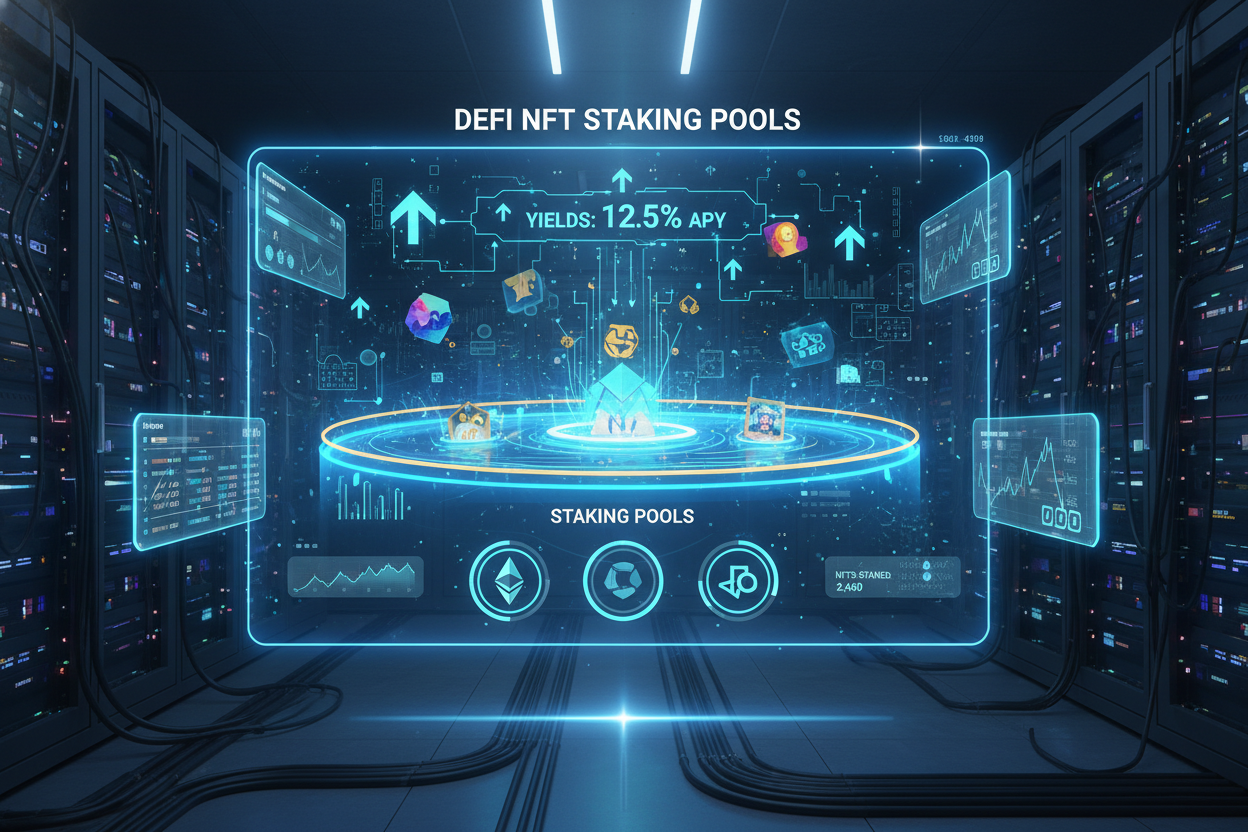 NFT staking pool DeFi yields