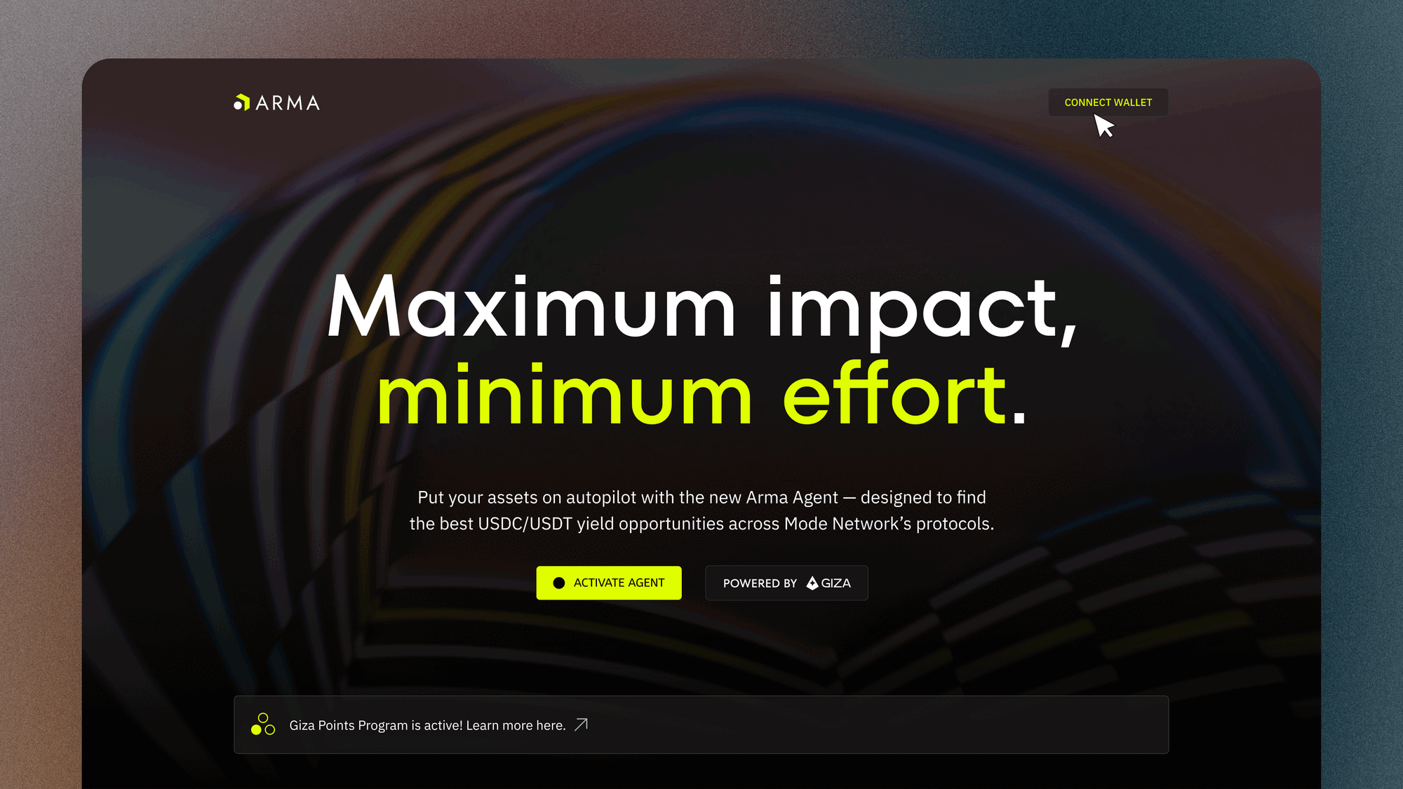 LayerBank yield optimization interface