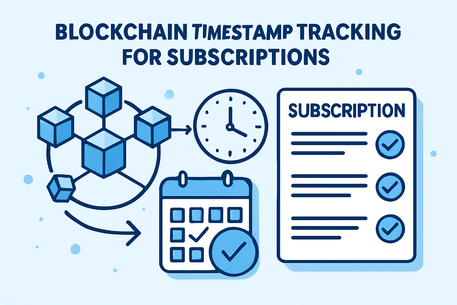 blockchain timestamp tracking for subscriptions