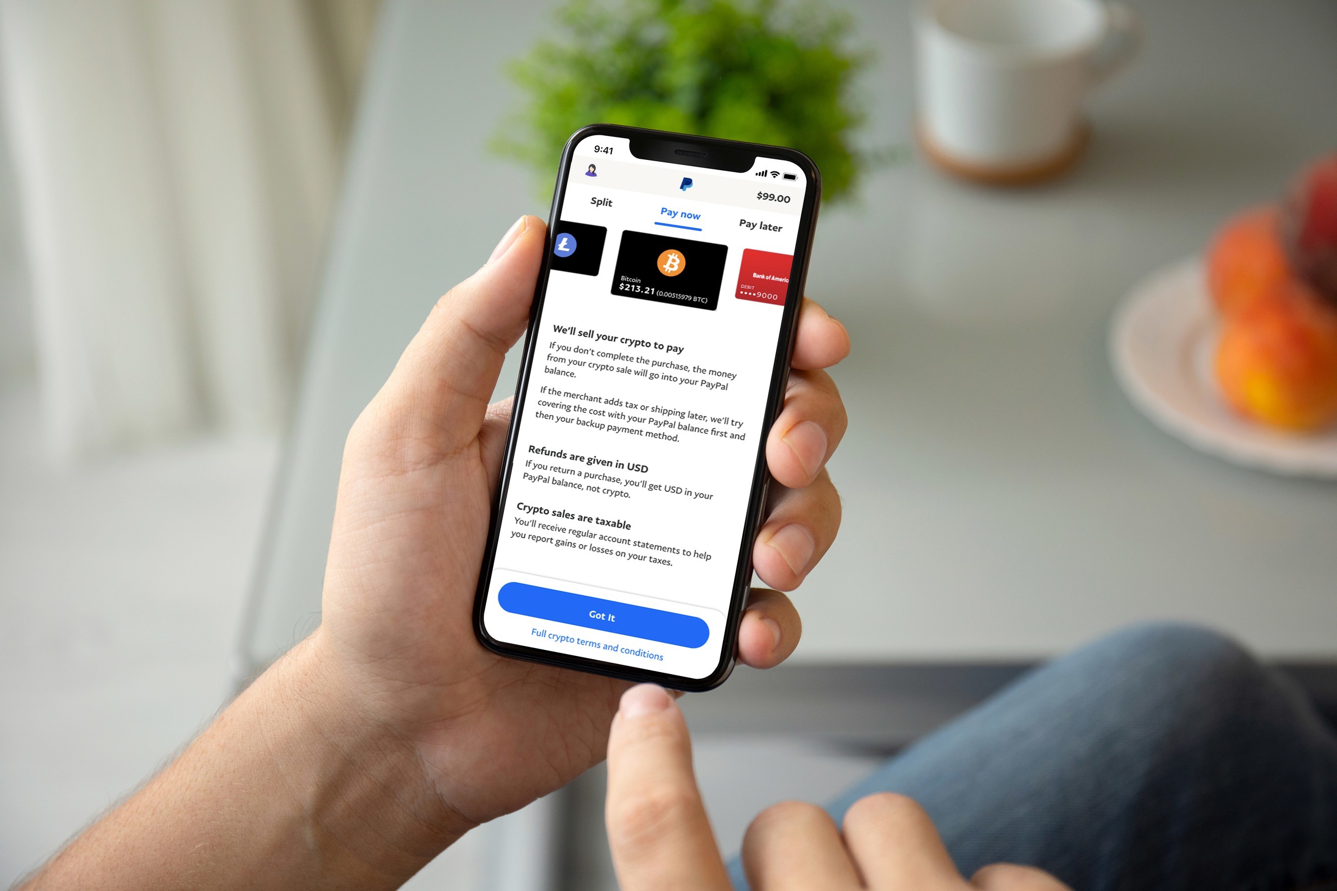 PayPal Pay with Crypto merchant payments