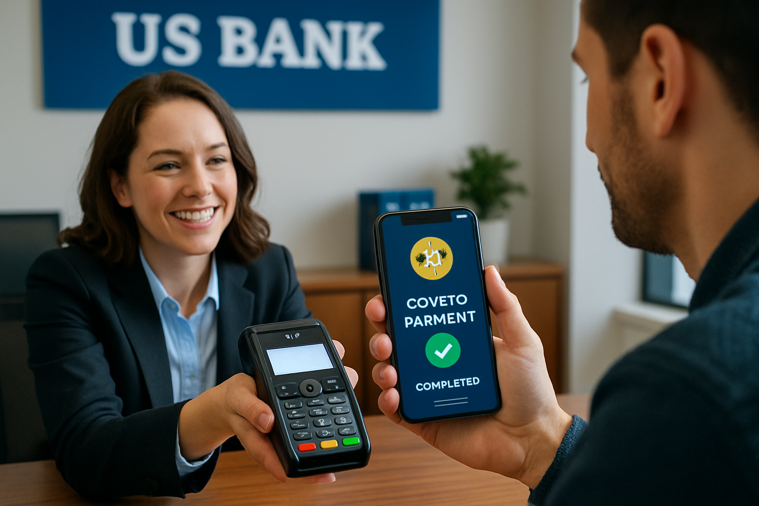 US bank crypto payment customer experience
