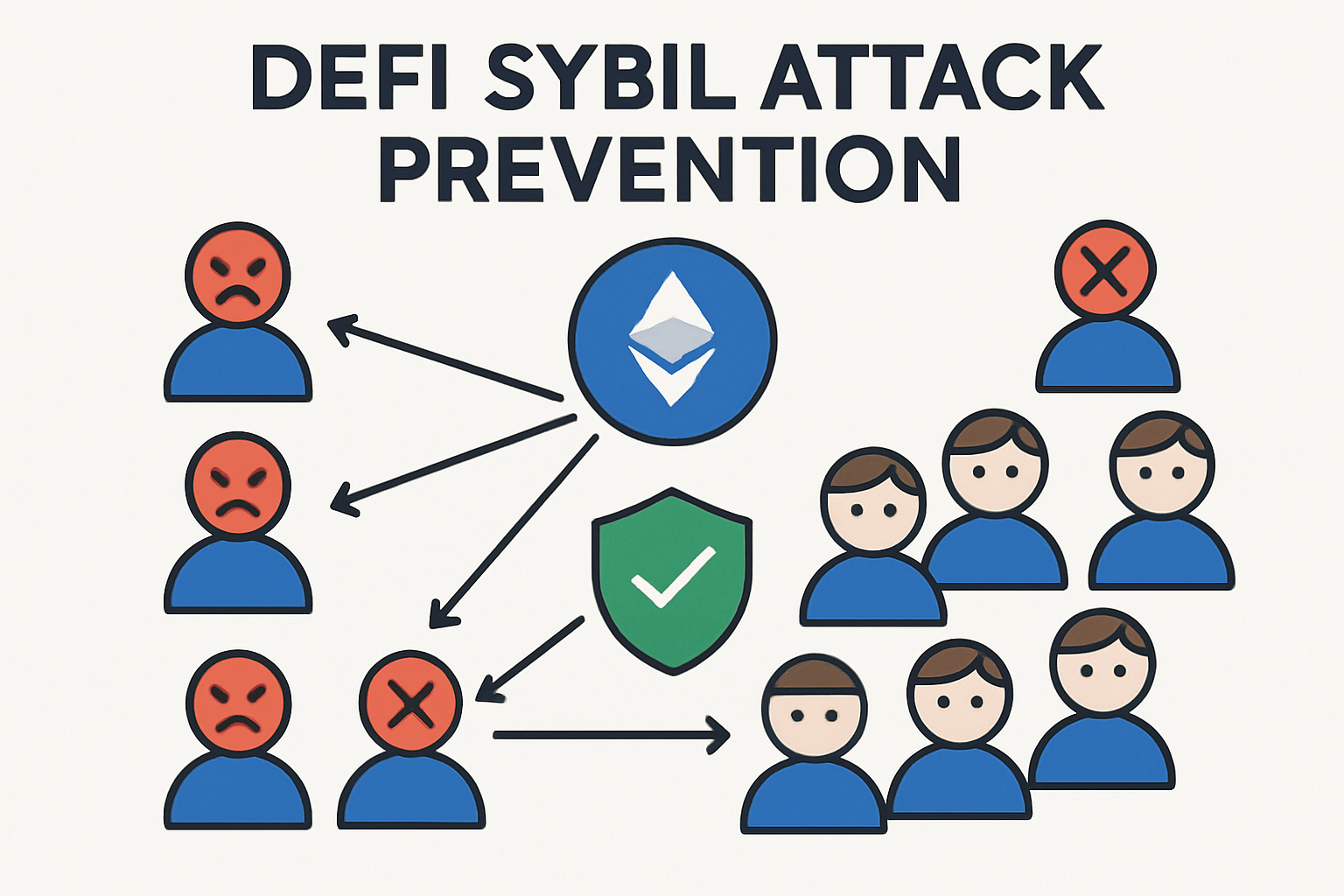 DeFi sybil attack prevention illustration
