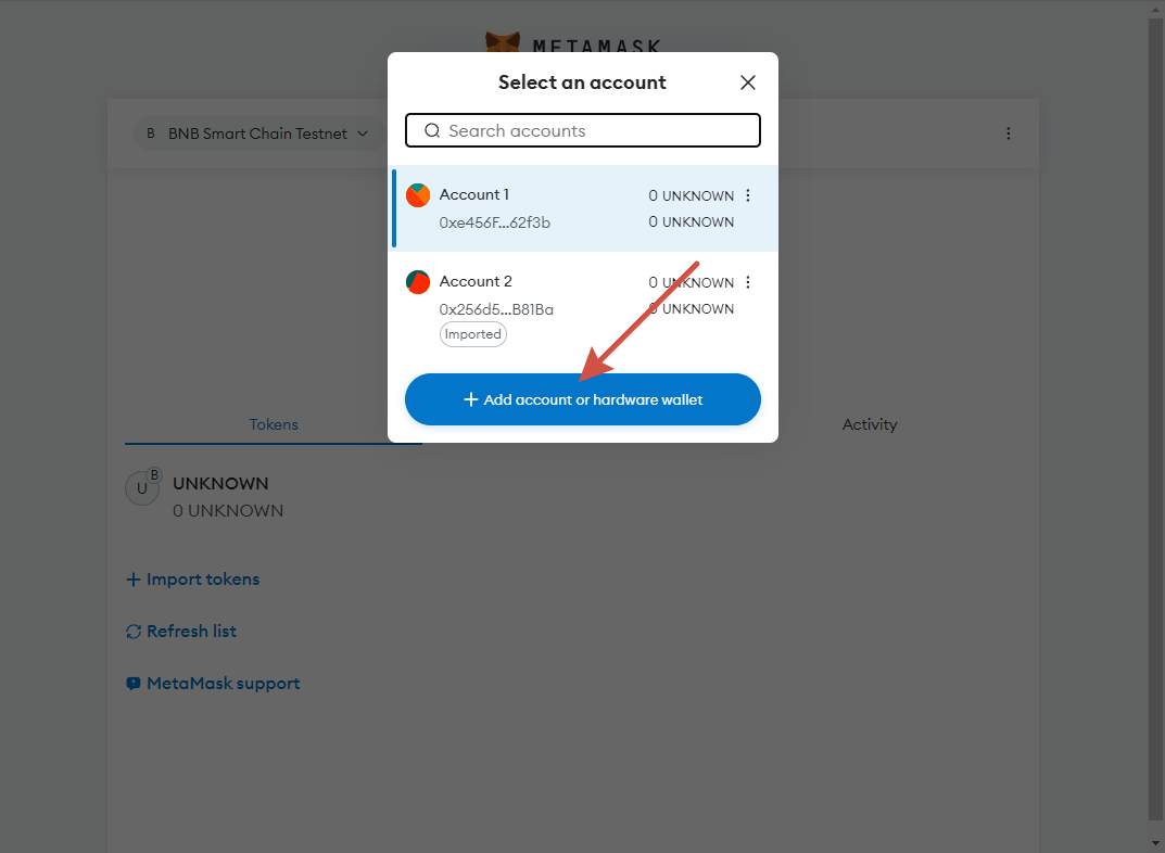 MetaMask wallet private key backup prompt