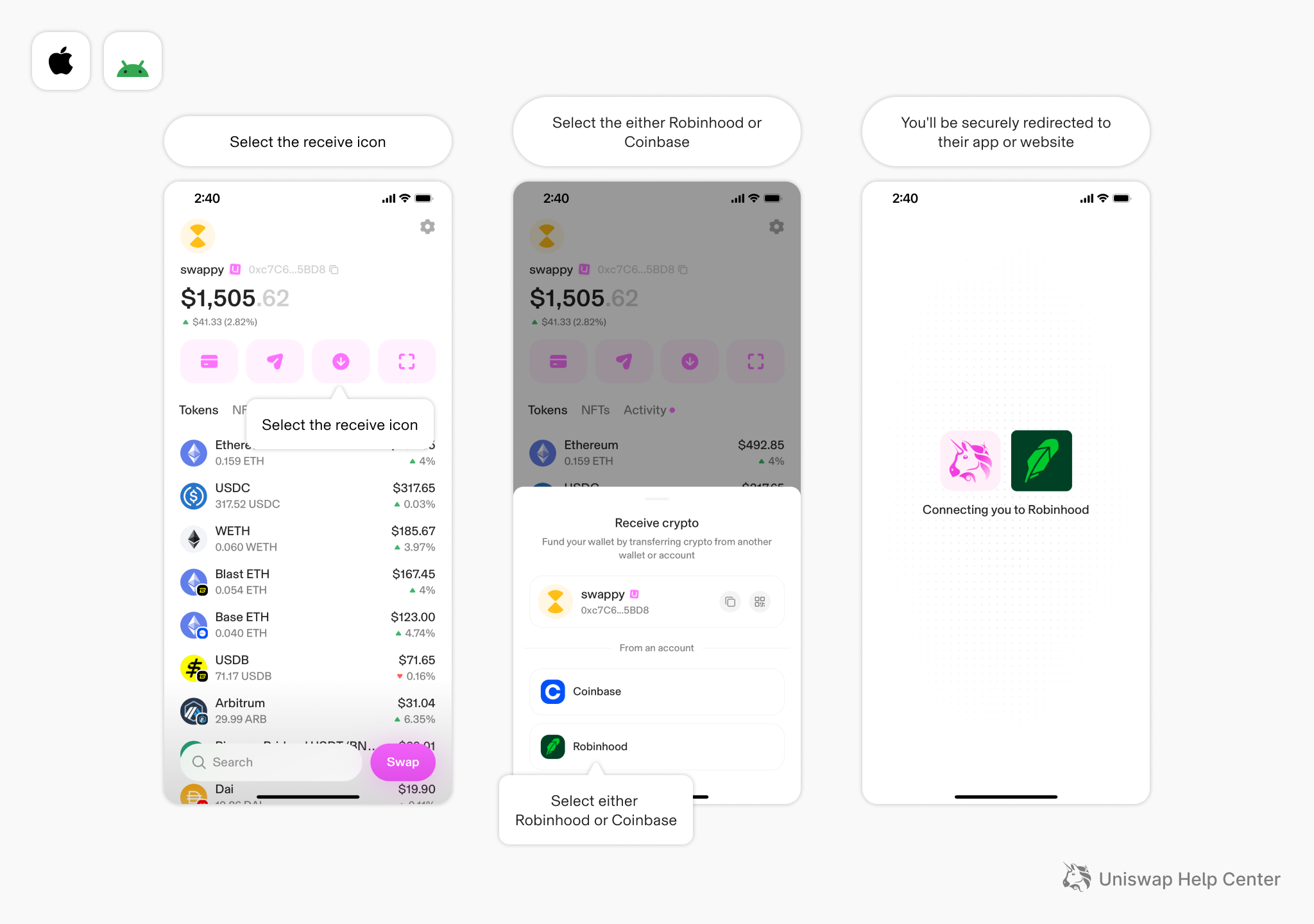 Withdrawing crypto from Base social dApp to wallet