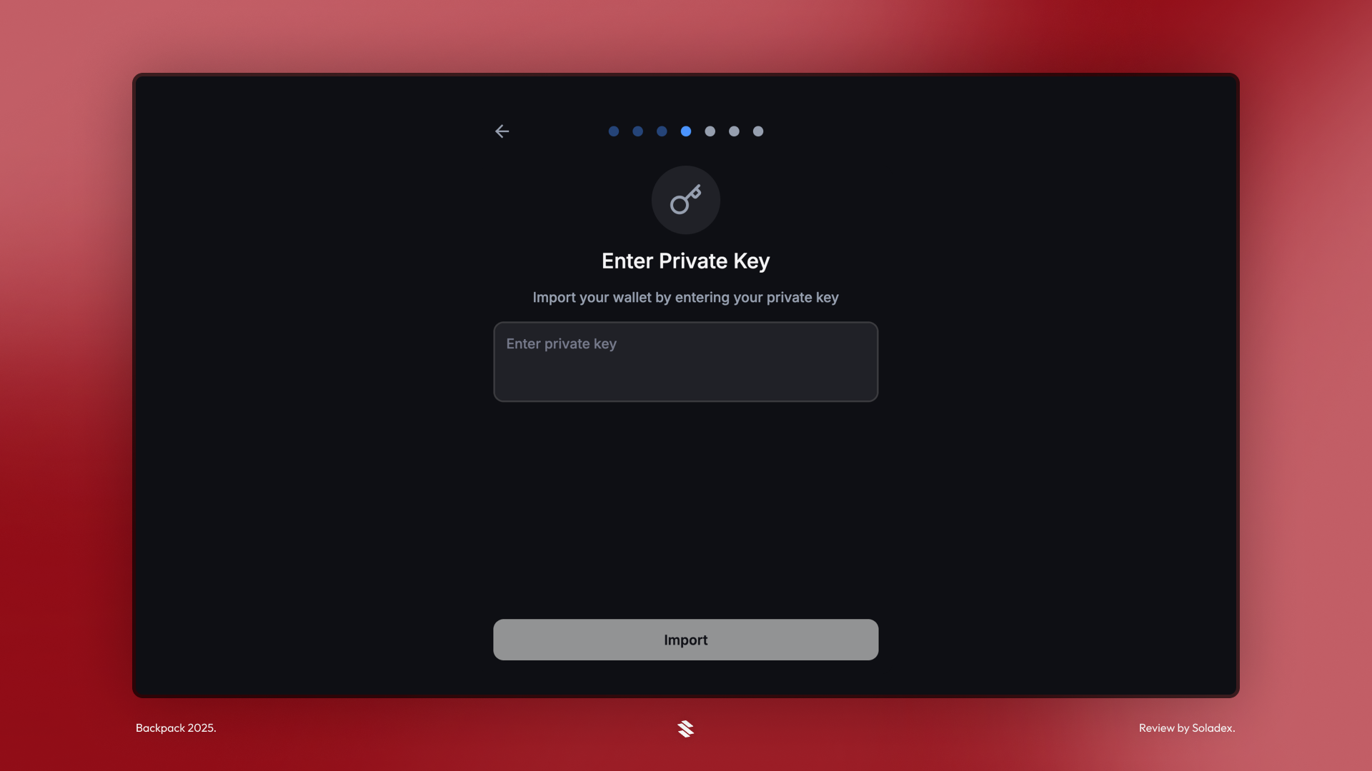Backpack Wallet Solana app screenshot