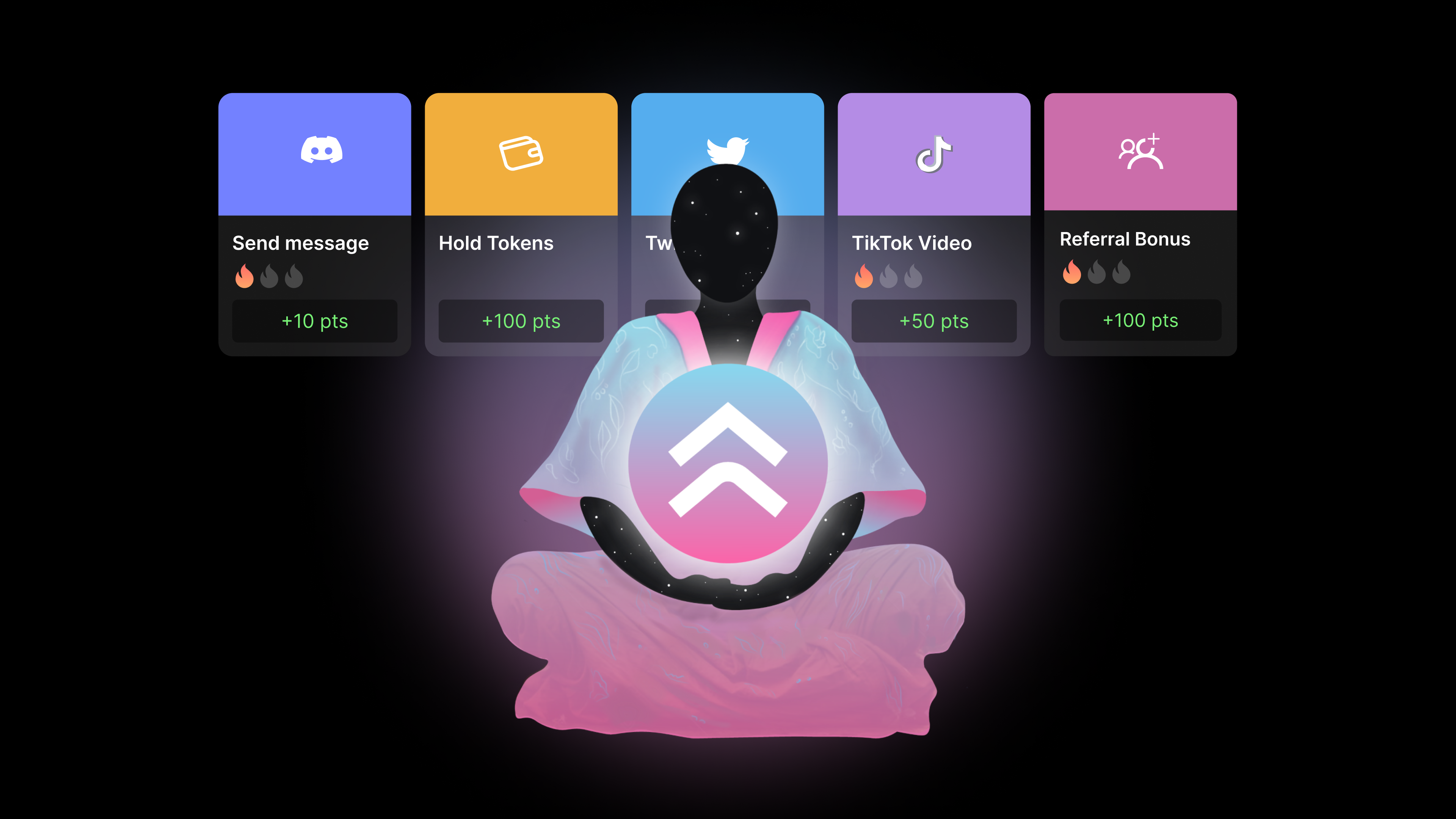 DeFi social referral program interface