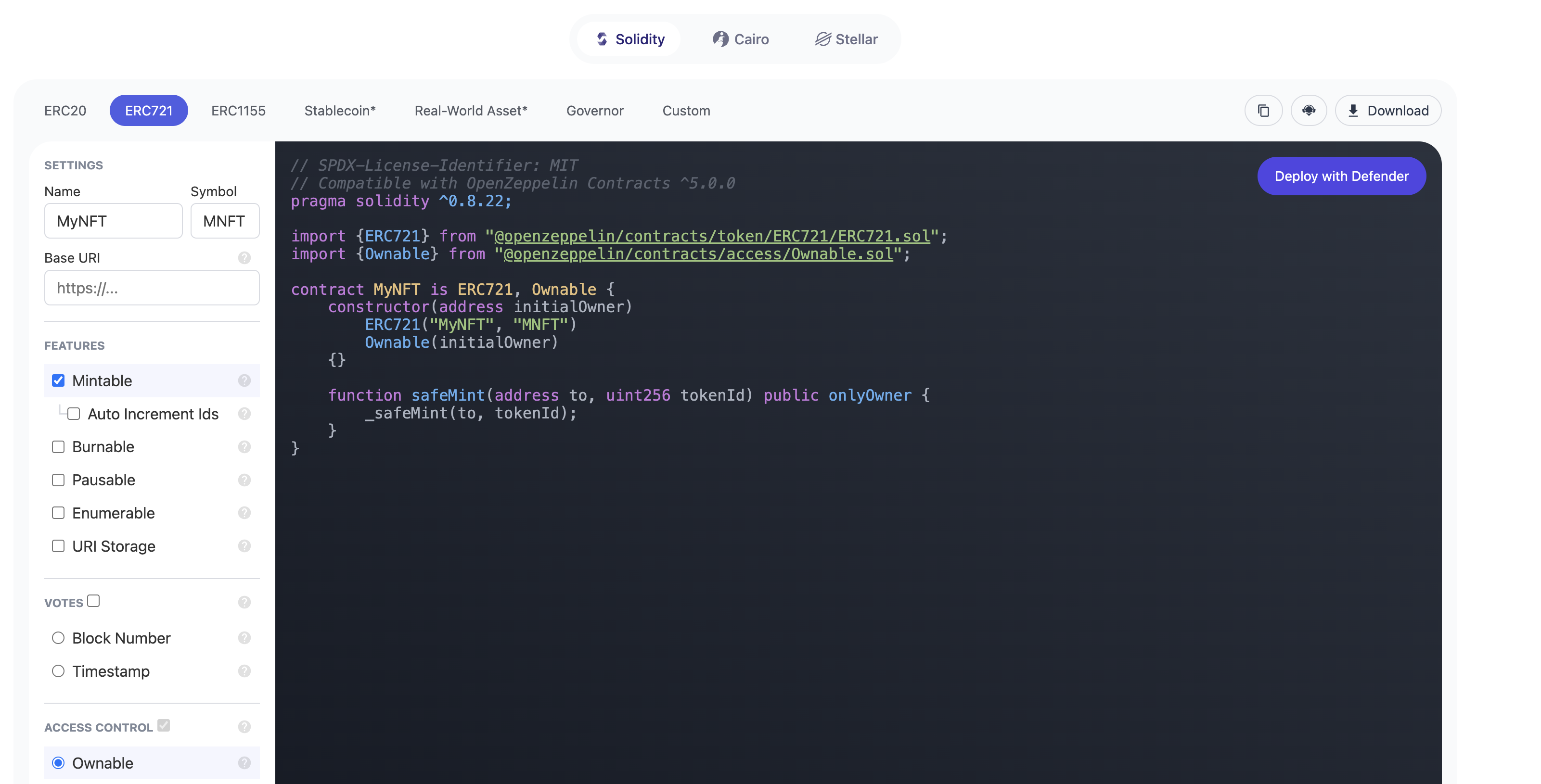 OpenZeppelin Confidential Fungible Token documentation screenshot