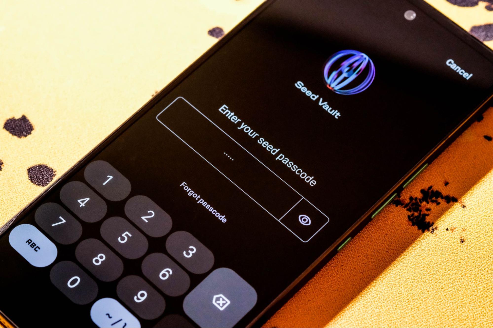 Solana Saga phone software update screen