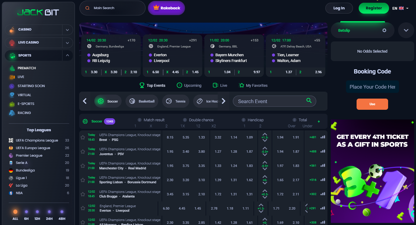 esports betting site game selection odds interface screenshot