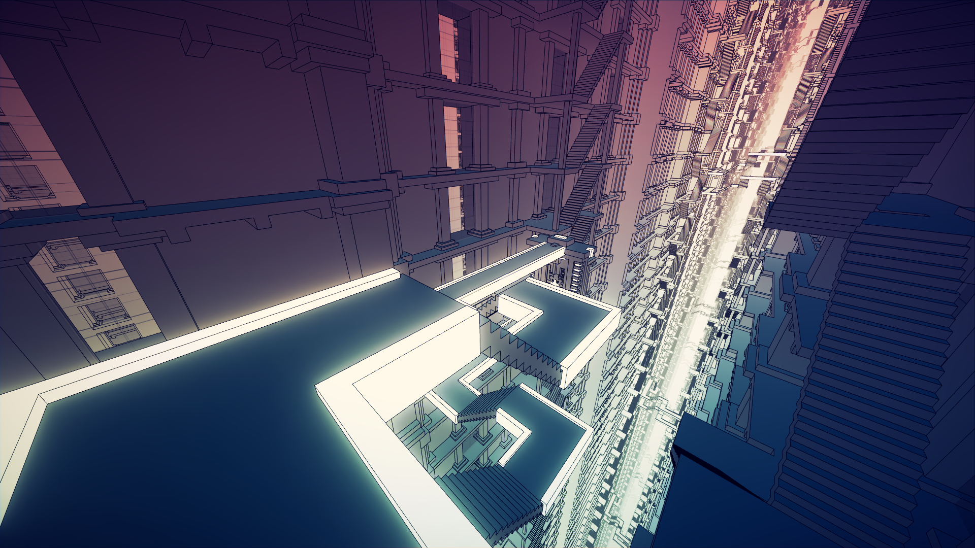 Manifold Garden gravity loop gameplay
