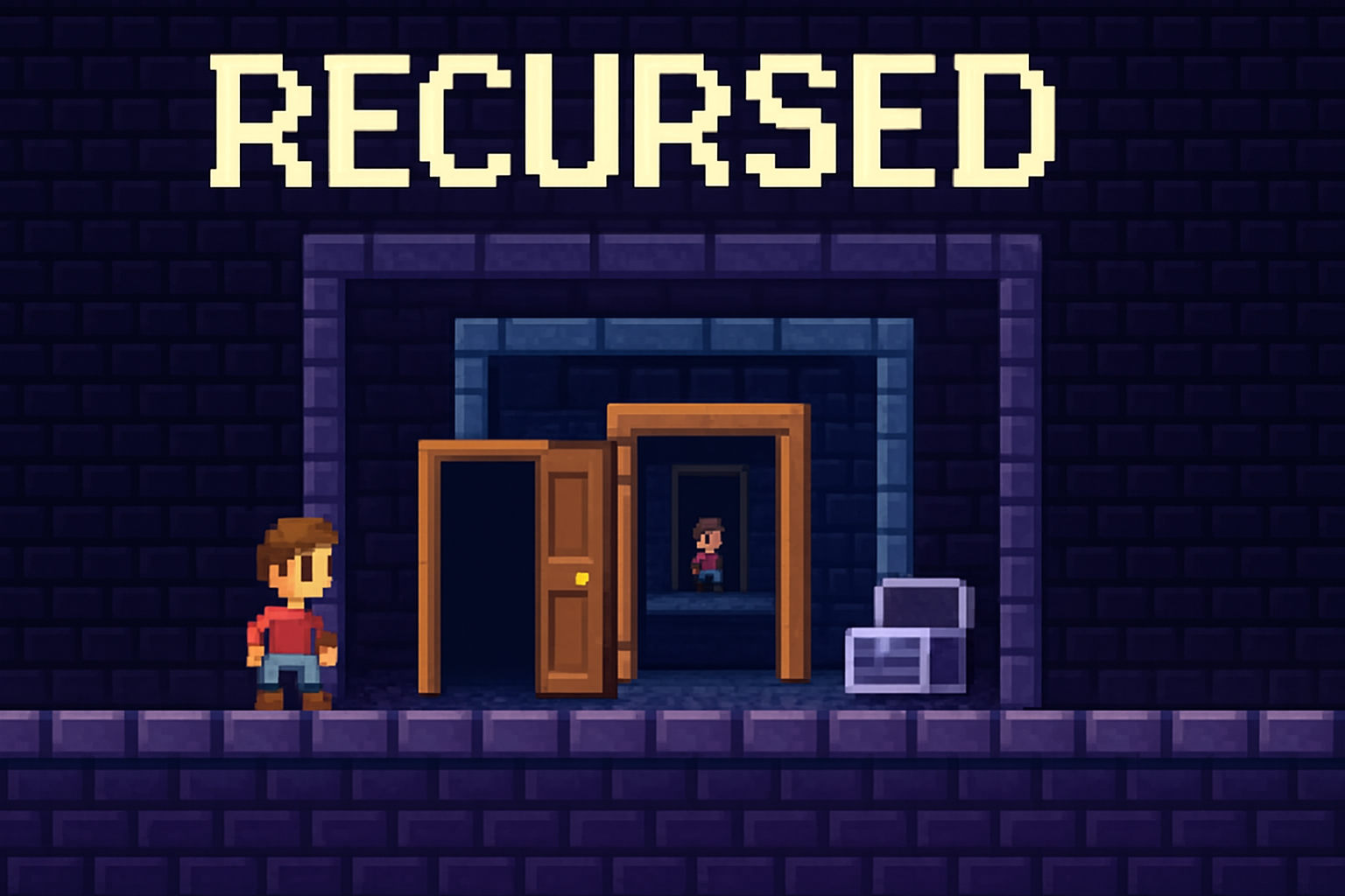 Recursed puzzle game nested rooms