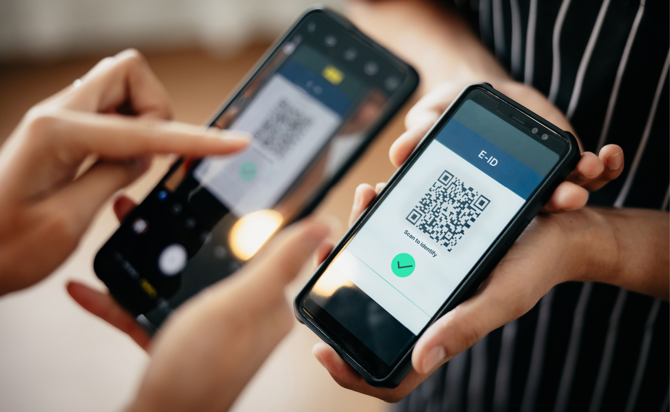 SSI wallet user controlling digital identity on smartphone