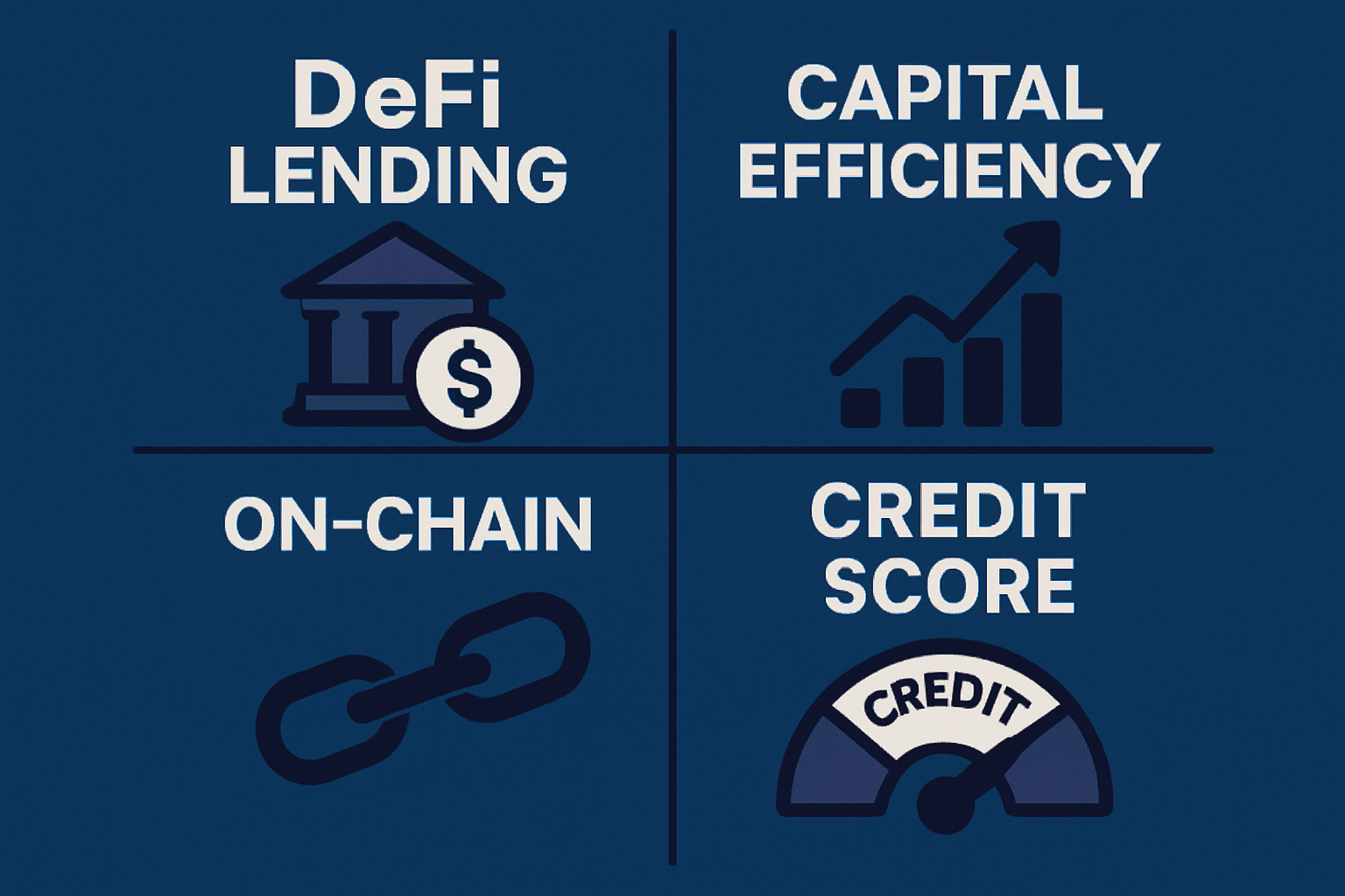 DeFi lending capital efficiency on-chain credit score