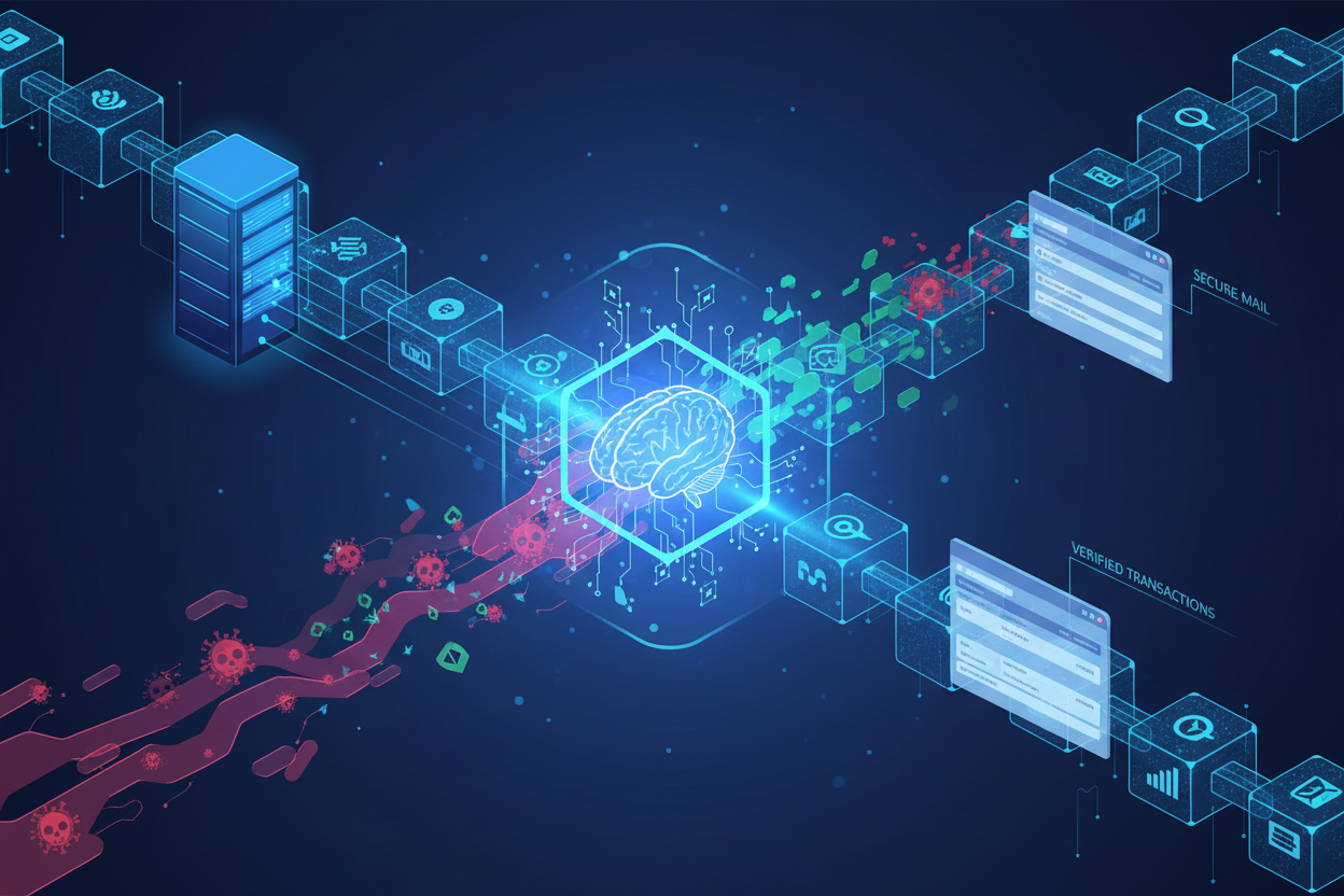 anti-spam filter AI blockchain