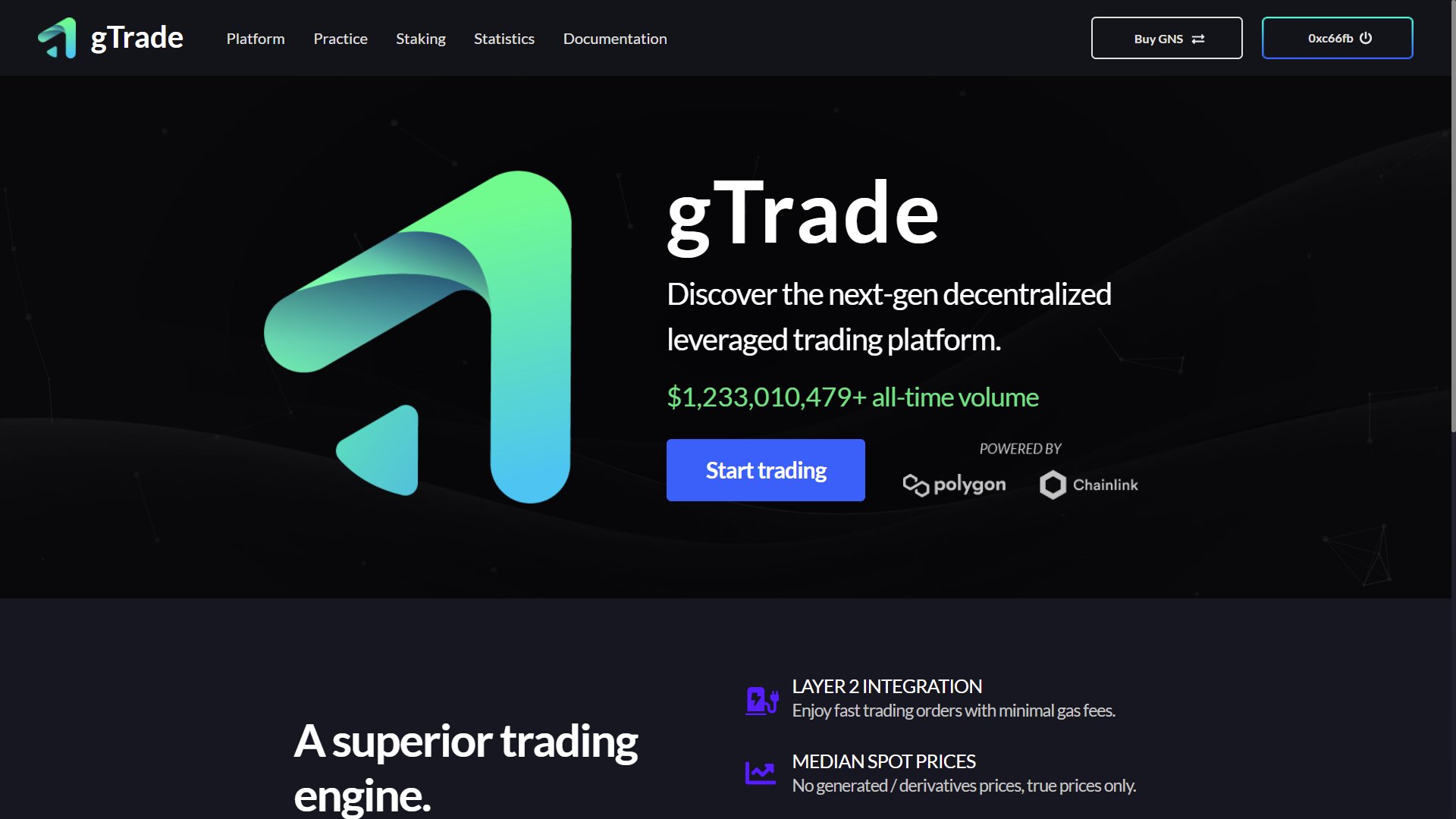 Gains Network gTrade logo