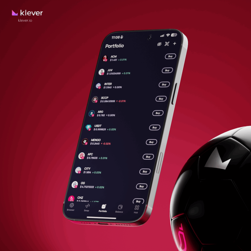 Buying Chiliz CHZ on Socios.com app