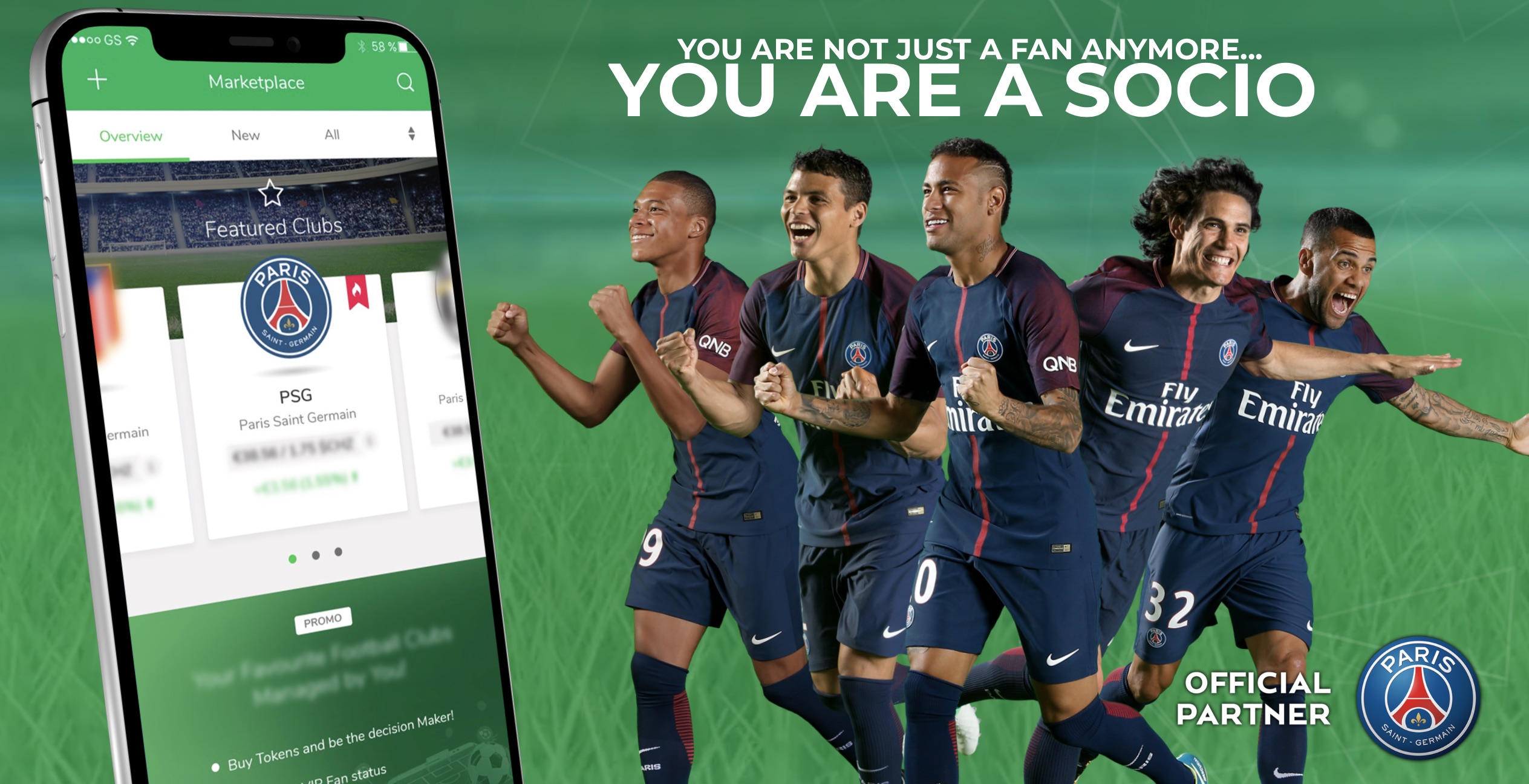 Soccer fan token purchase screen Socios.com