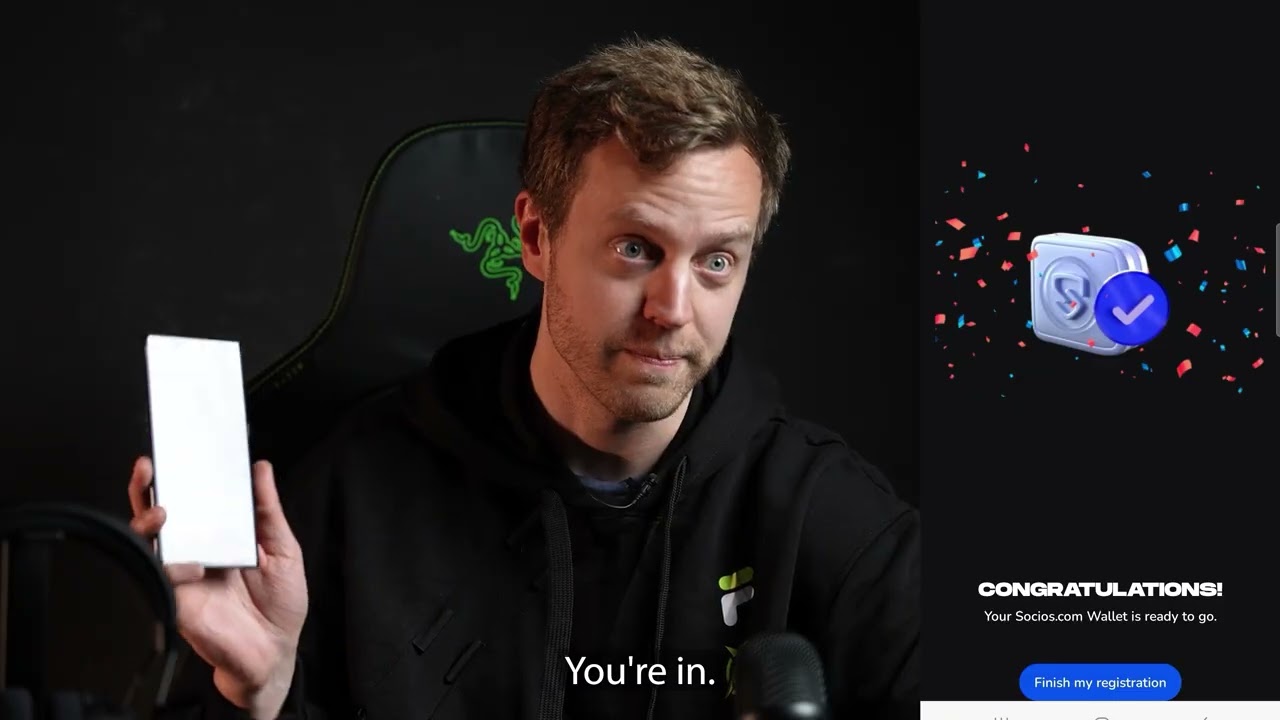 Socios.com registration KYC verification