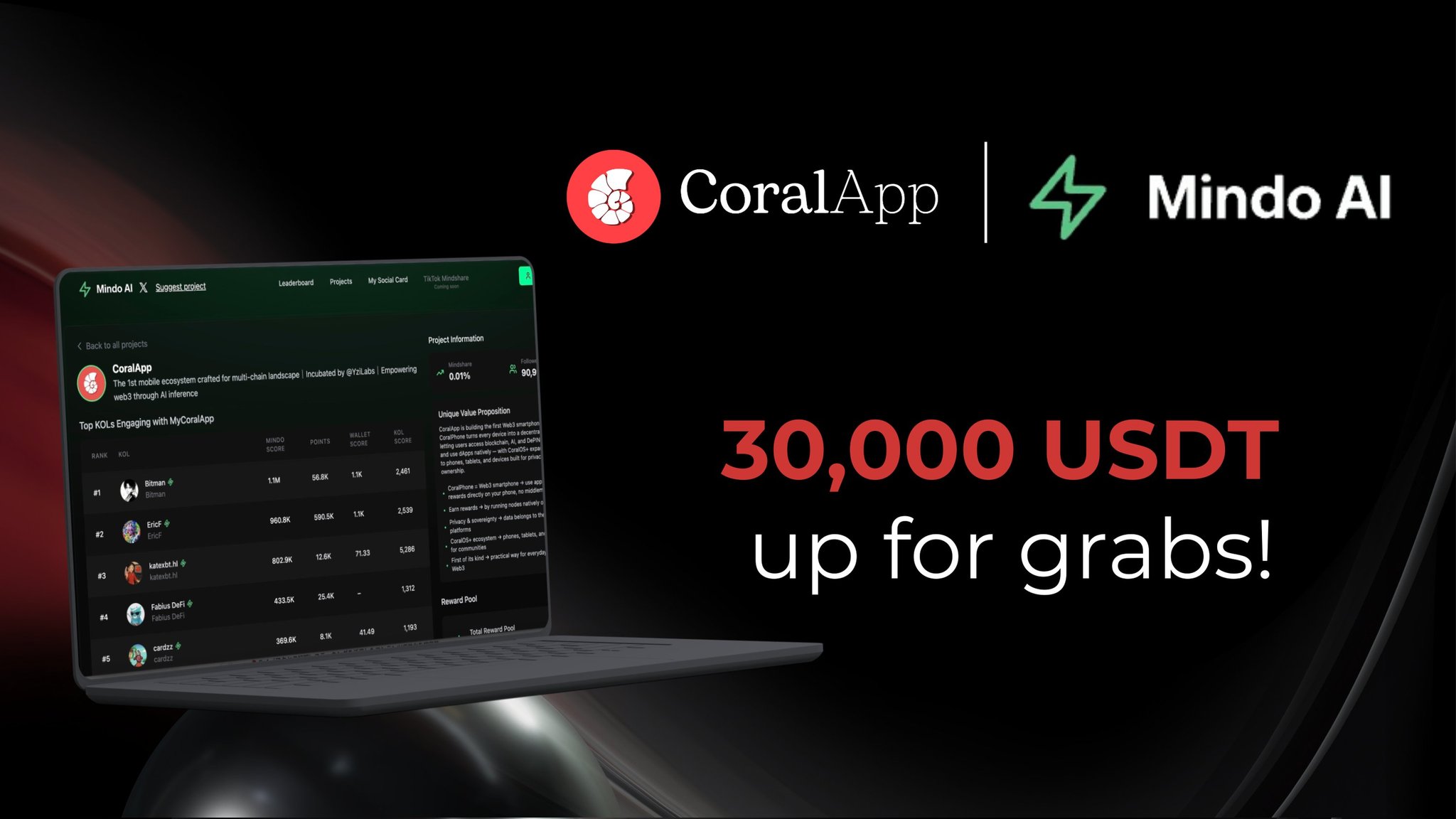CoralPhone CoralOS+ DePIN node interface screenshot