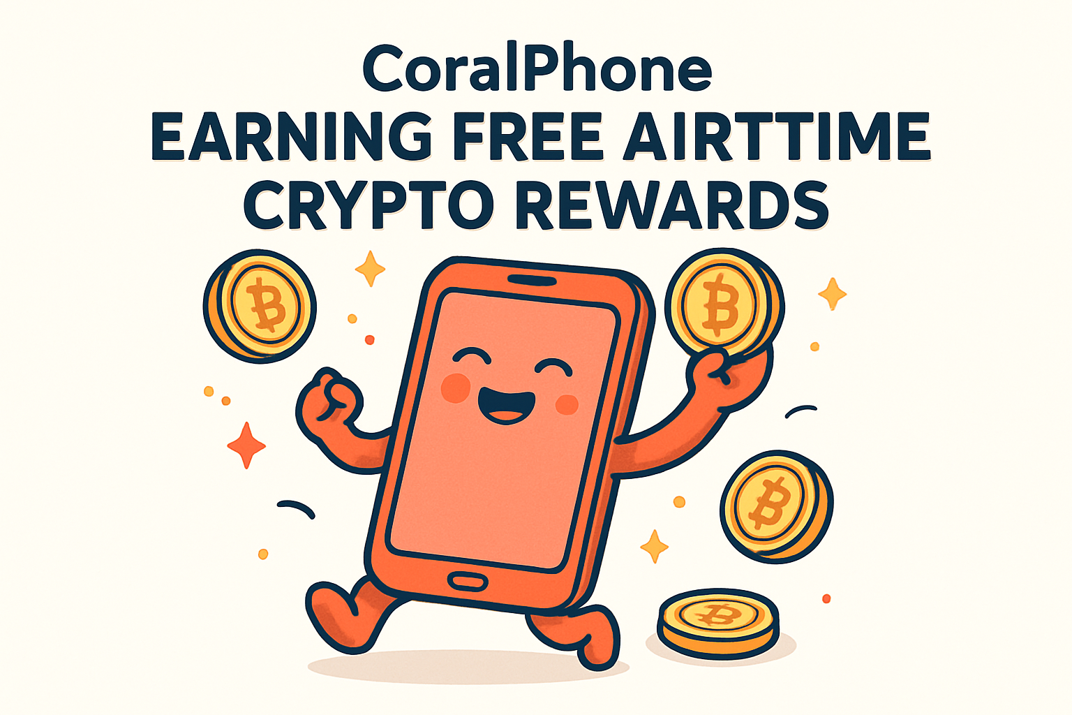 CoralPhone earning free airtime crypto rewards